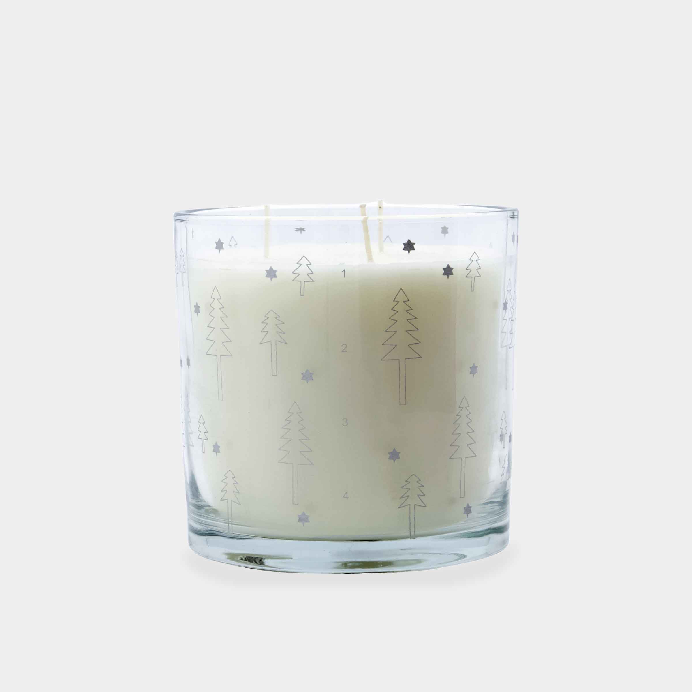 Advent Candle in Glass | Silver
