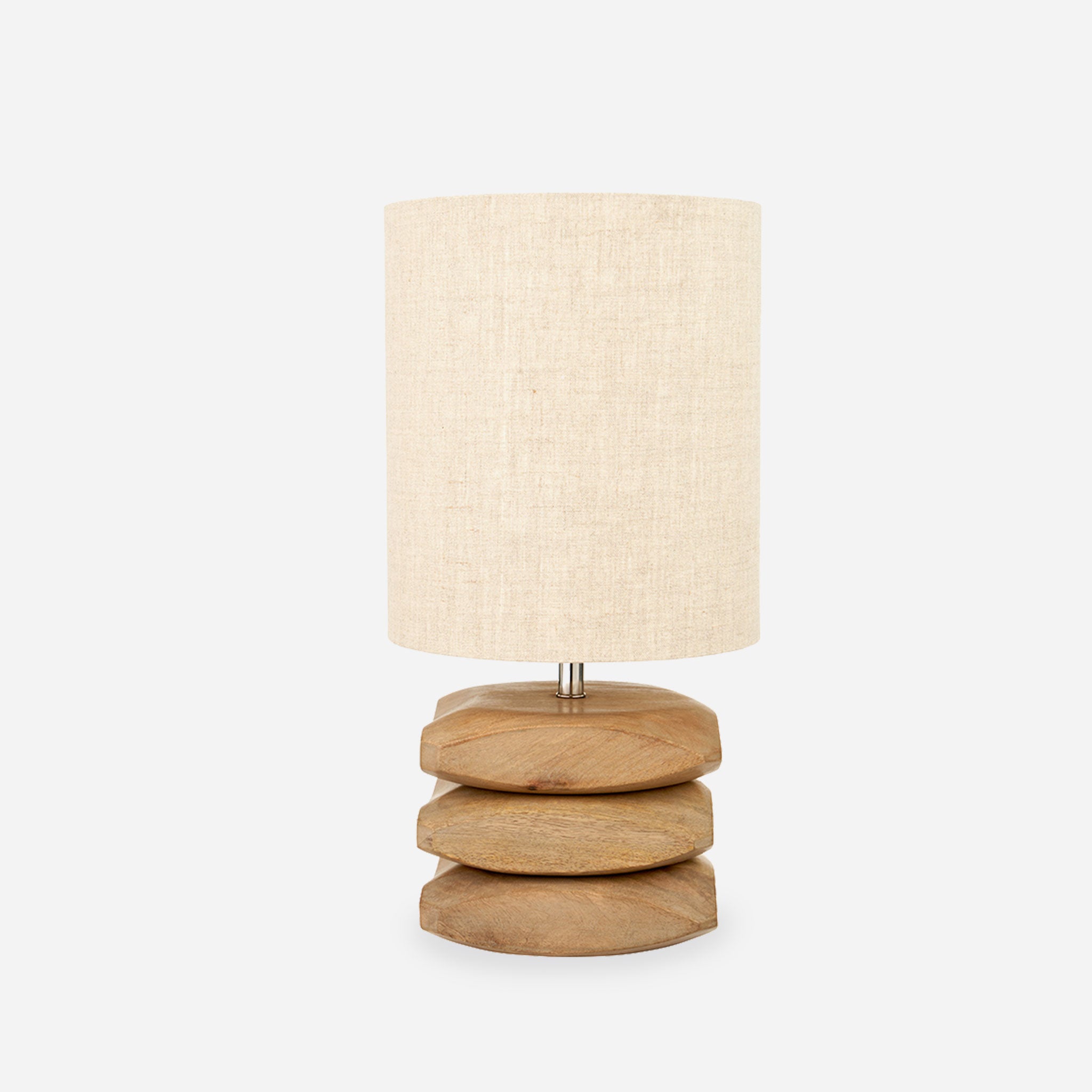 Amir Mango Wood Pebble Table Lamp