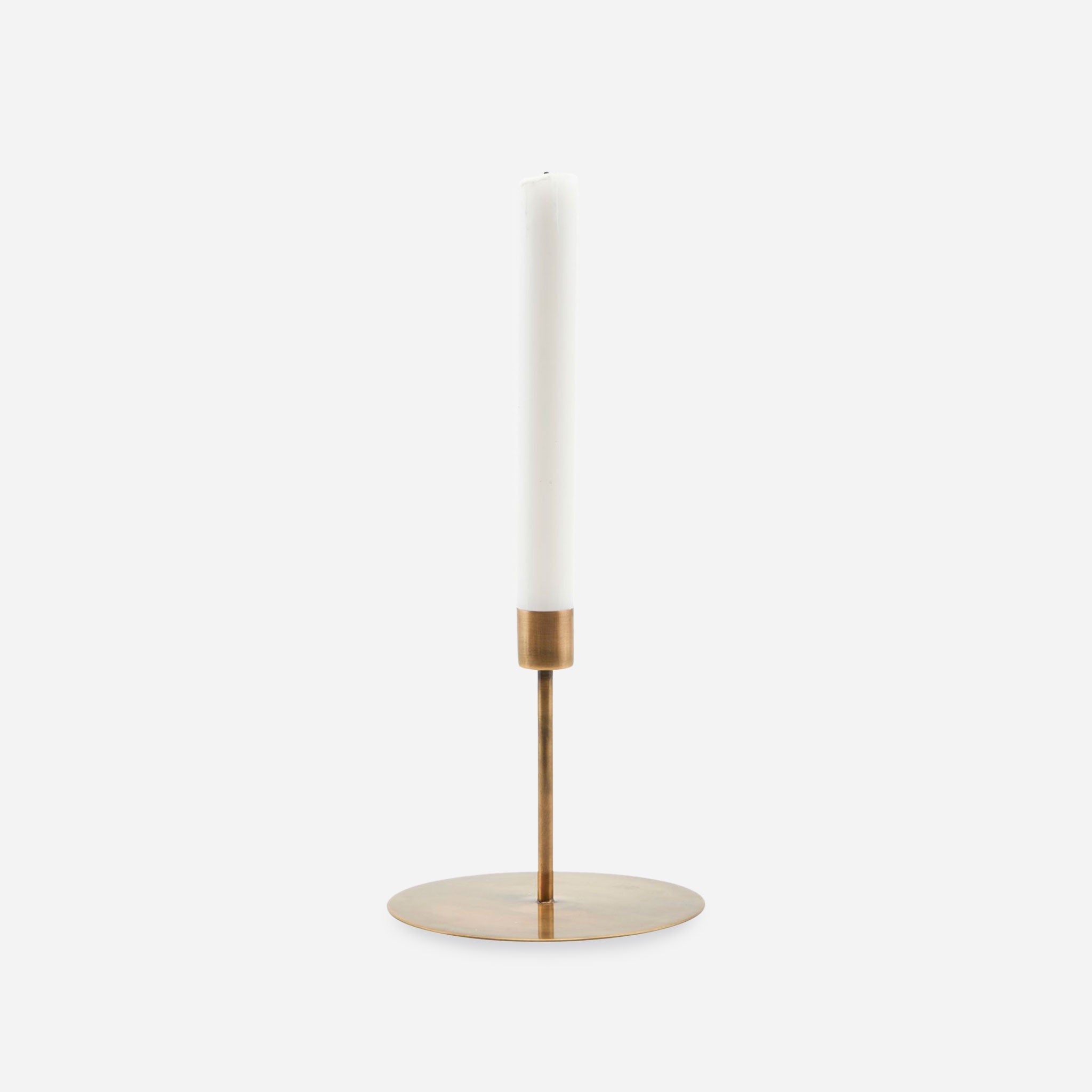 Anit Antique Brass Candle Holder | Large