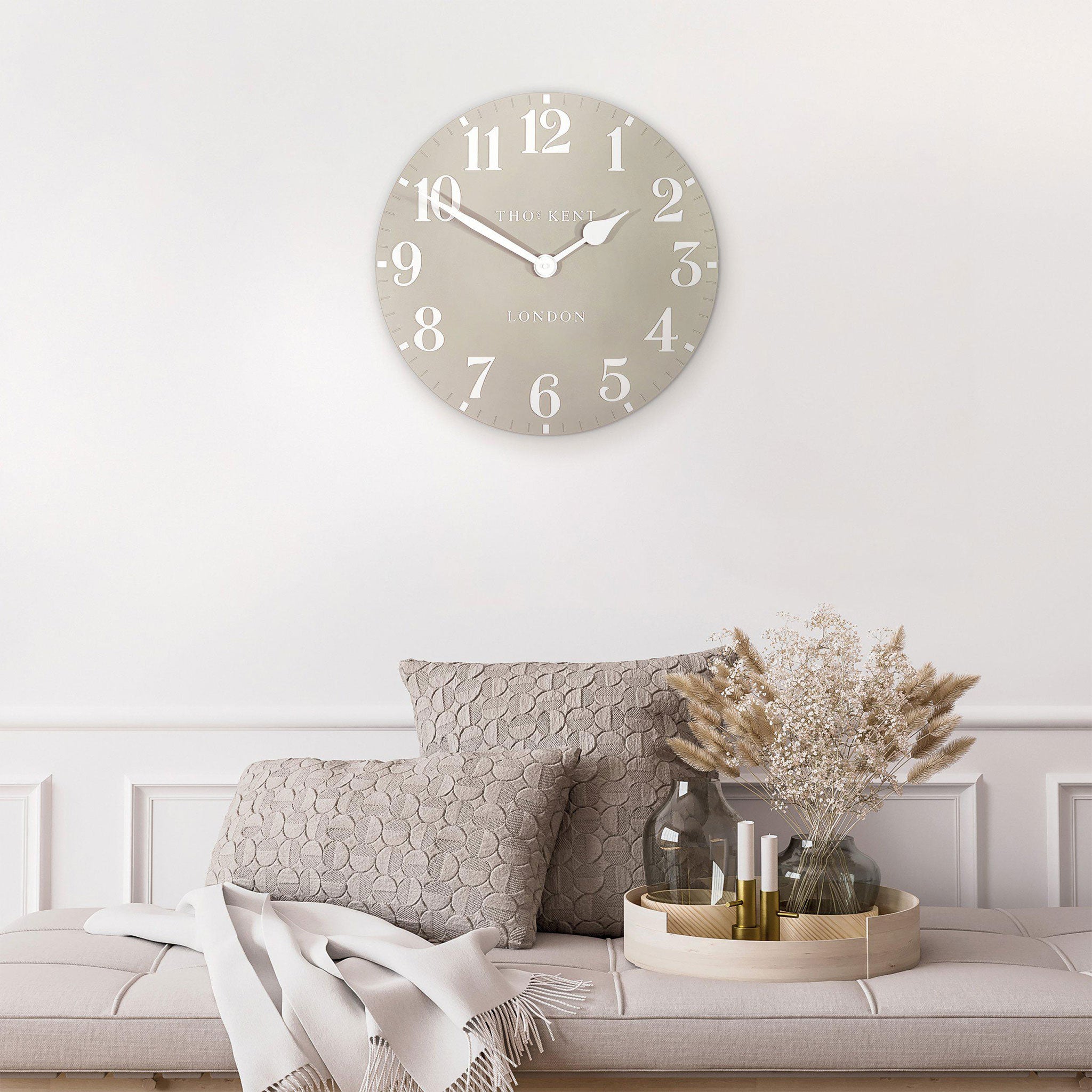 Arabic Large Wall Clock - Sand