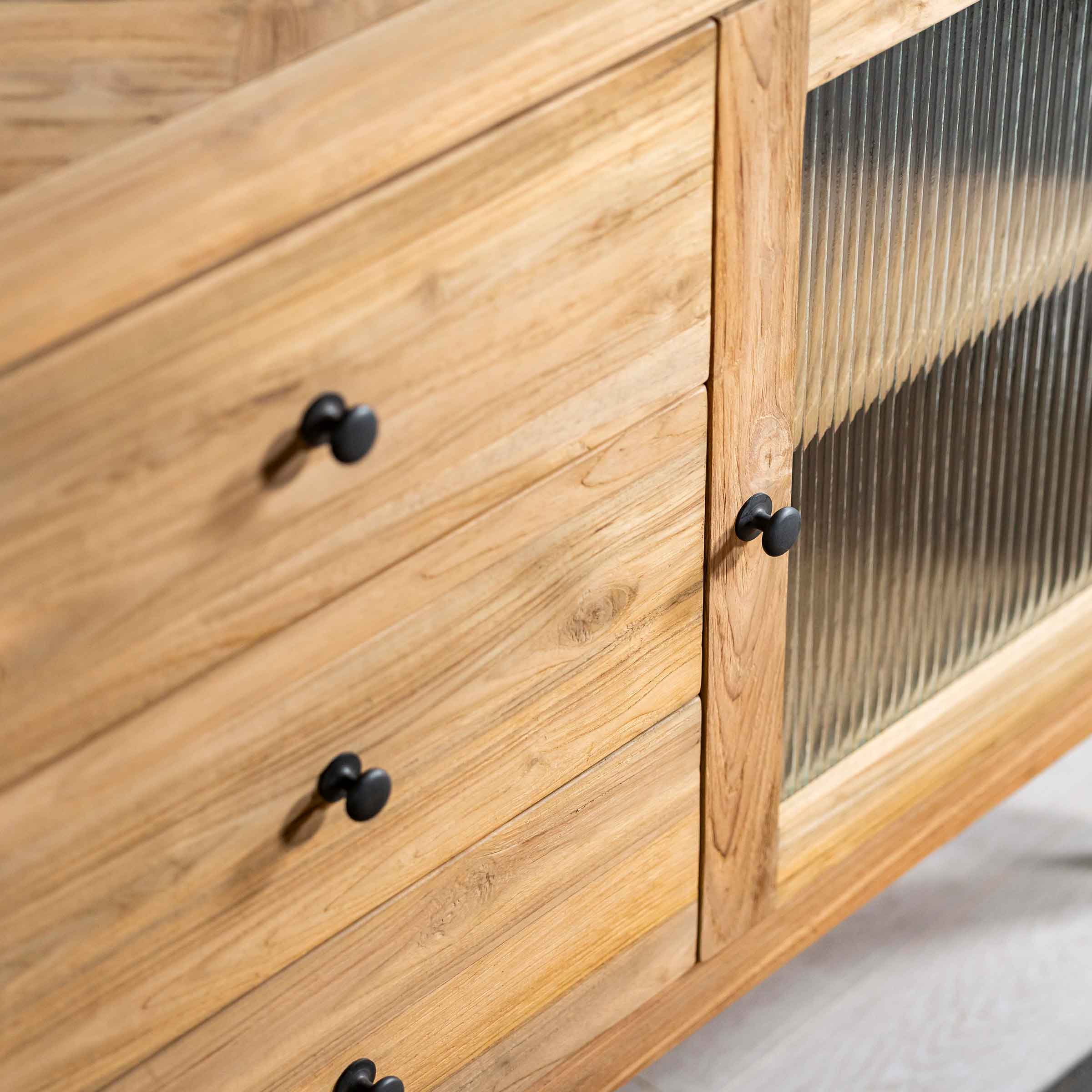 Arch Glass Sideboard | 2 Doors with 3 Drawers