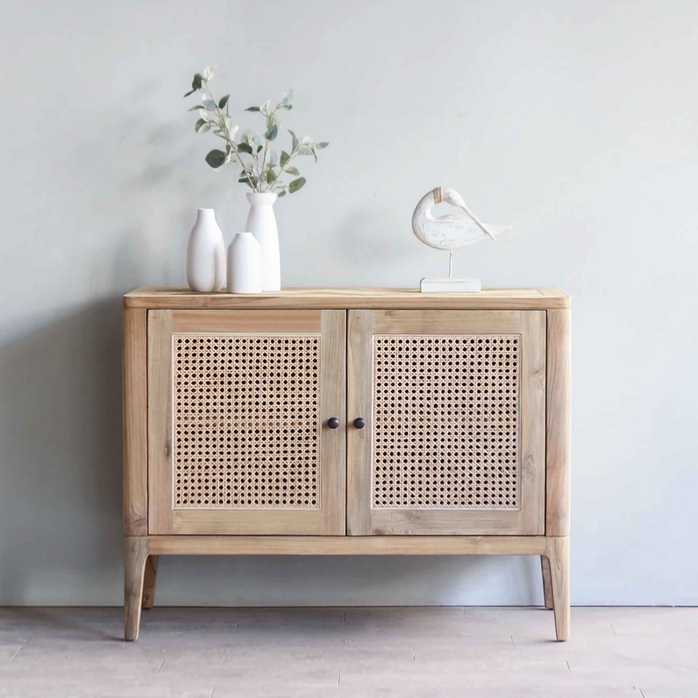 Arch Rattan Cabinet | 2 Door