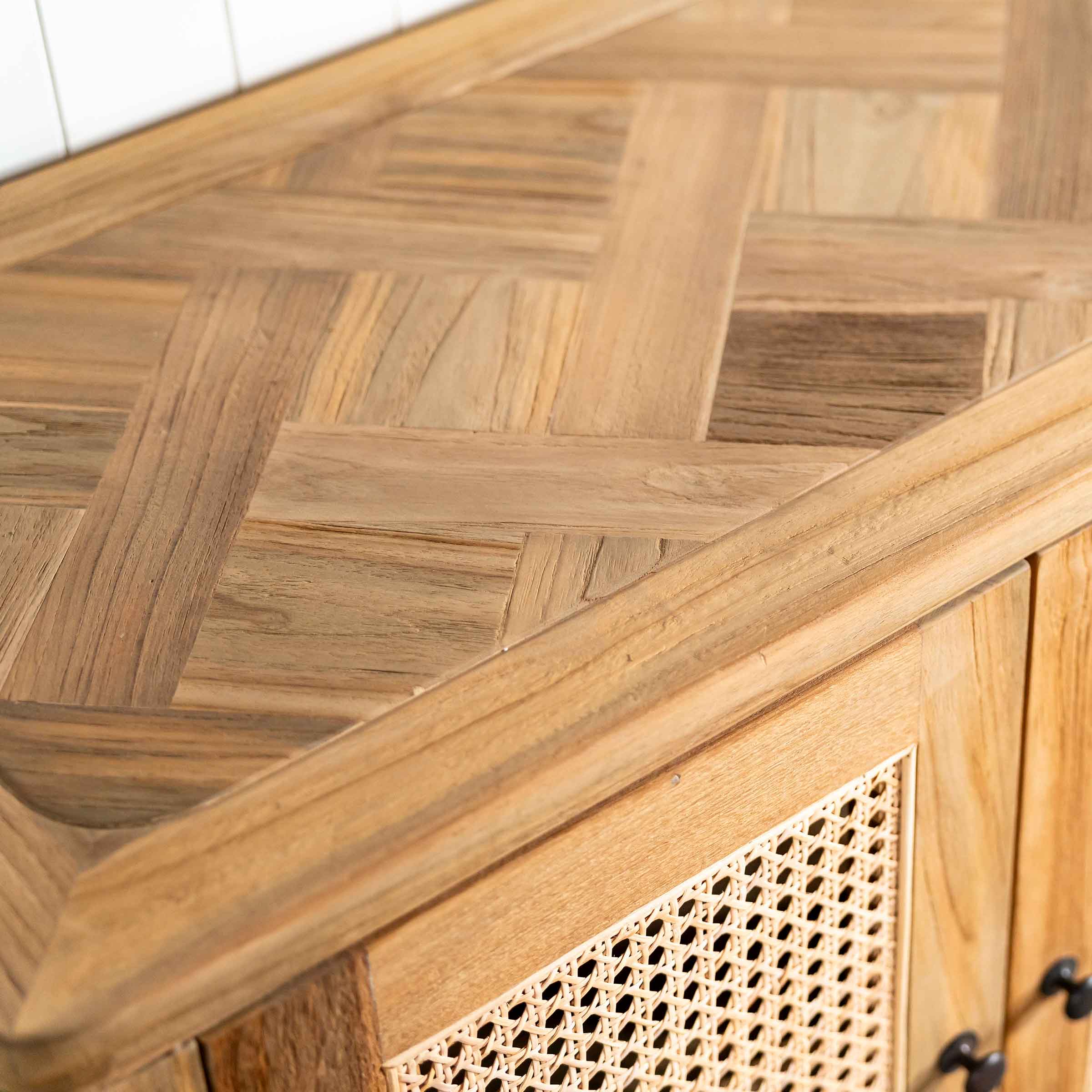 Arch Rattan Cabinet | 2 Door