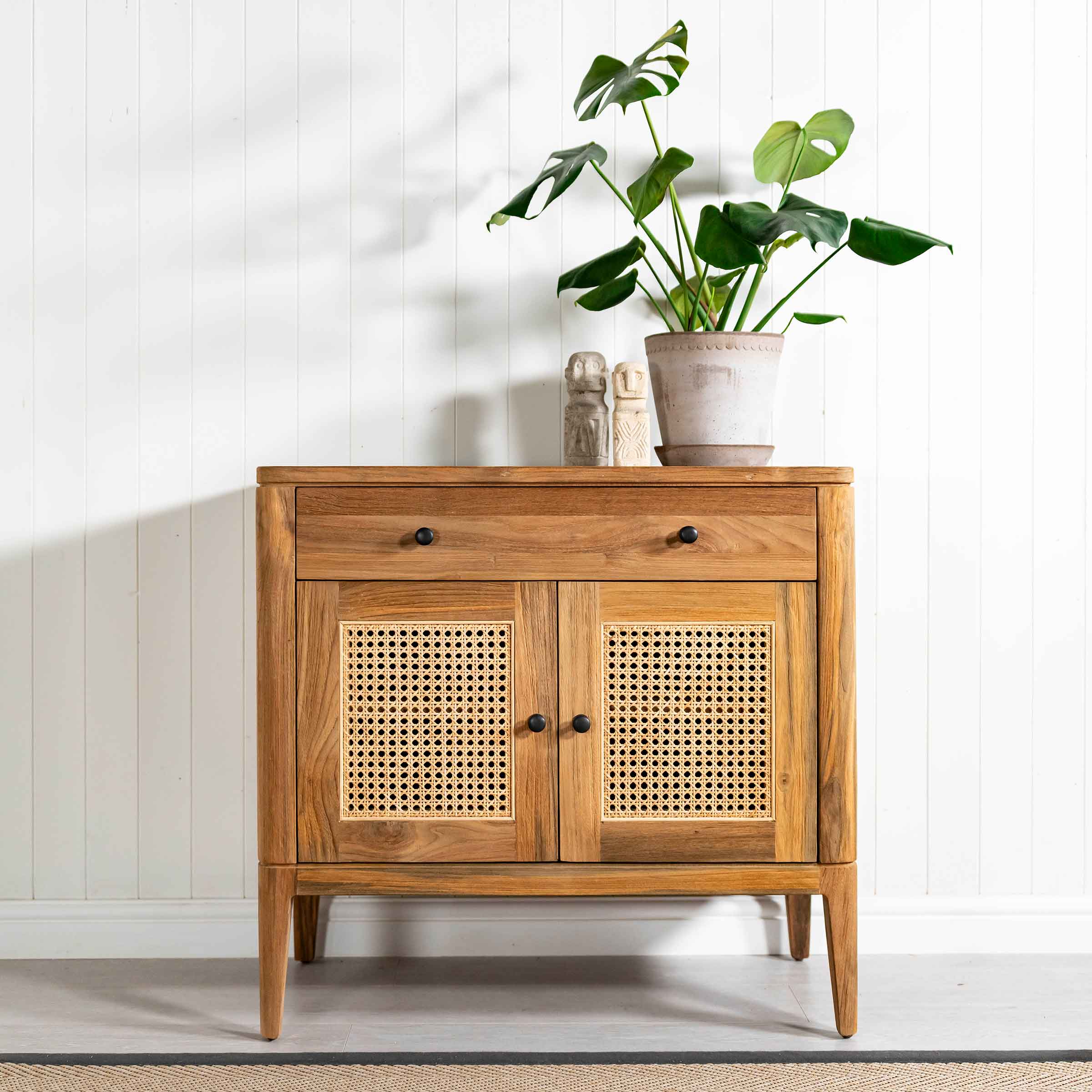 Arch Small Rattan Cabinet | 2 Doors 1 Drawer