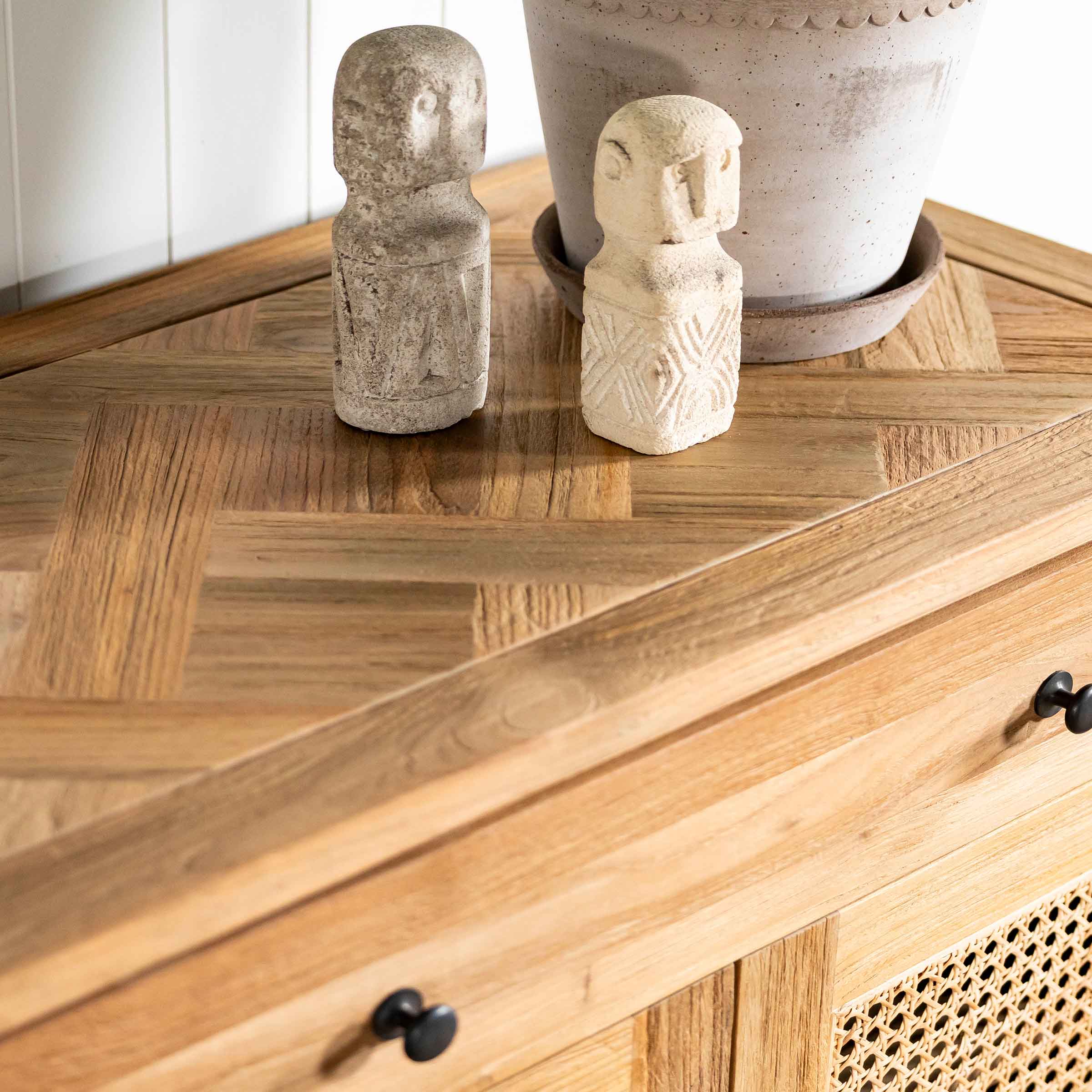 Arch Small Rattan Cabinet | 2 Doors 1 Drawer