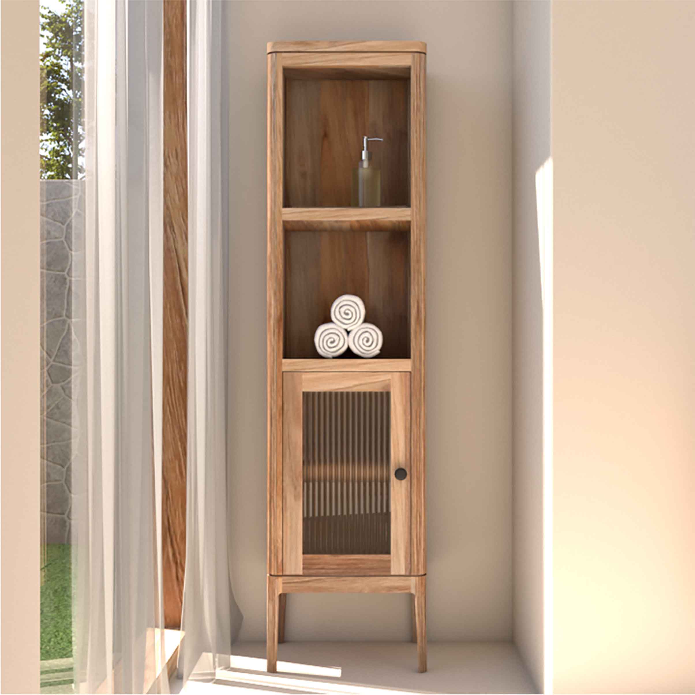 Arch Tall Glass Cabinet