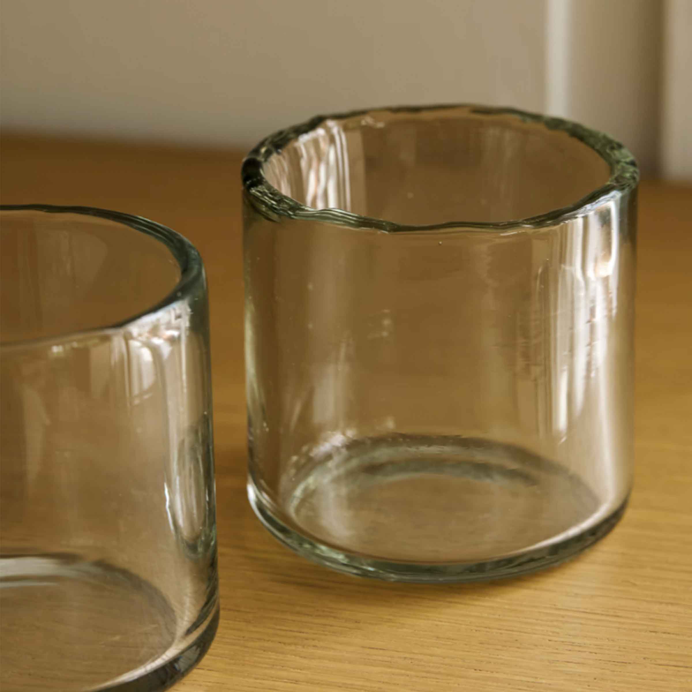 Avebury Tealight Holders – Set of 2 Recycled Glass Candle Holders