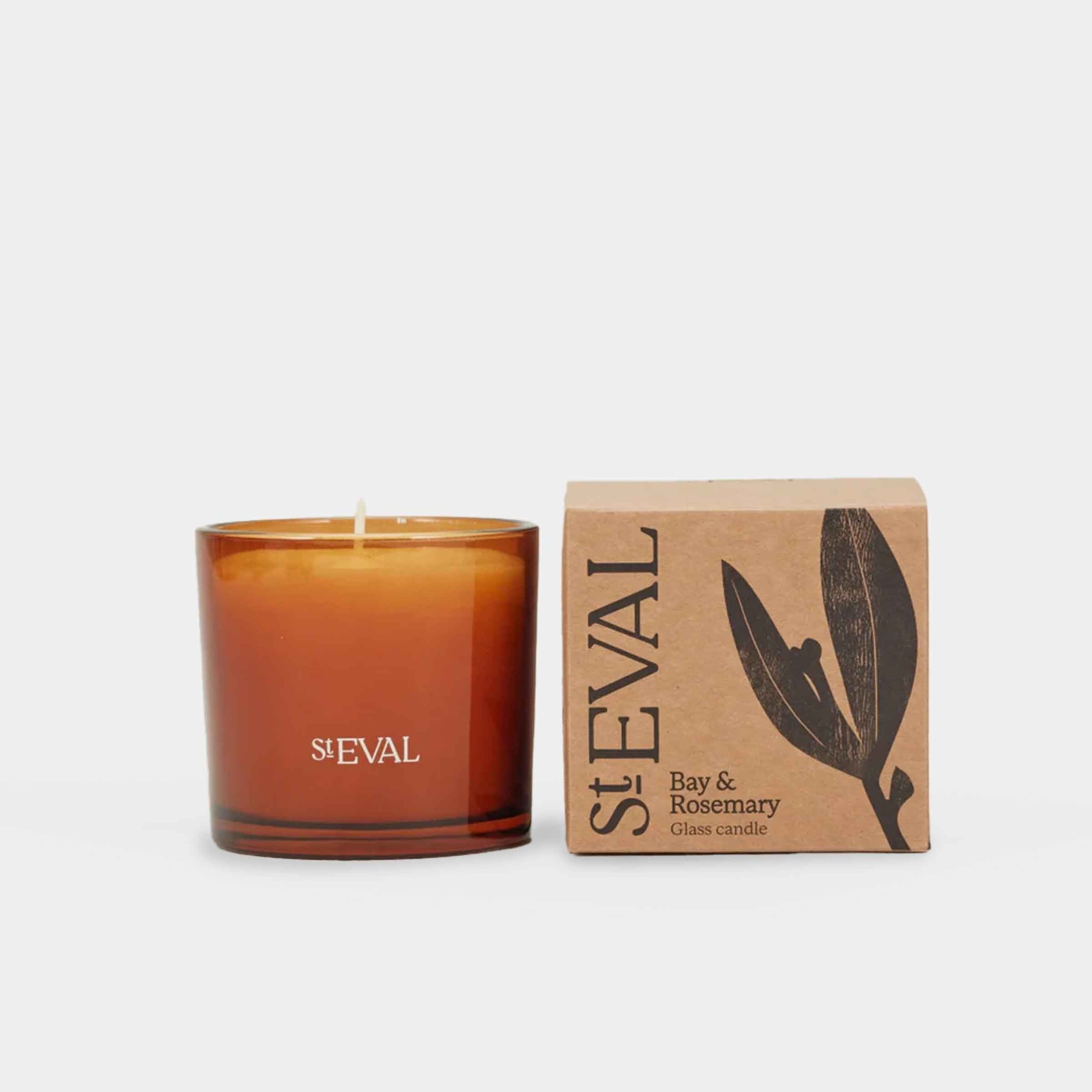 Bay & Rosemary | Amber Glass Candle
