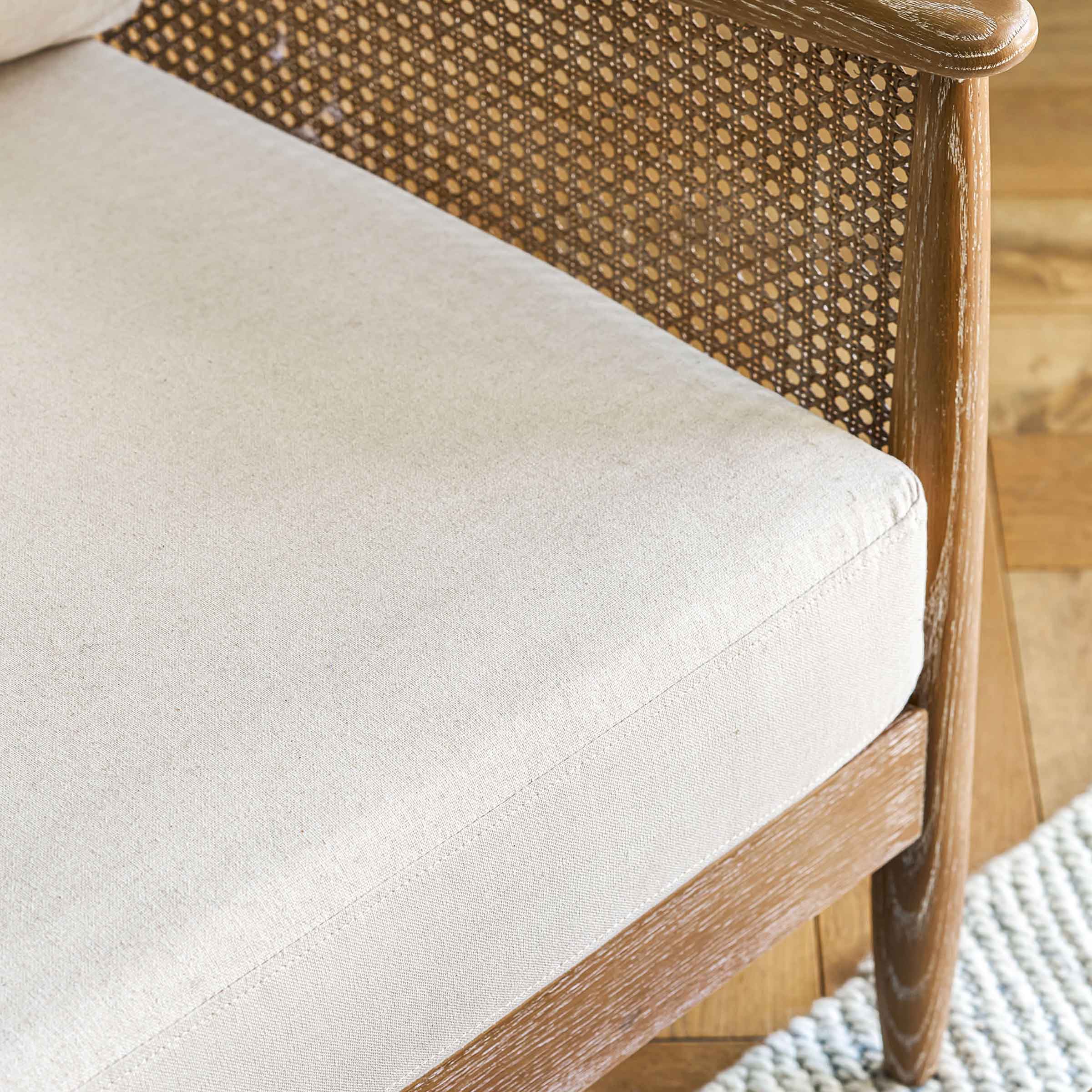 Bayan Rattan 2 Seater Sofa |Oatmeal