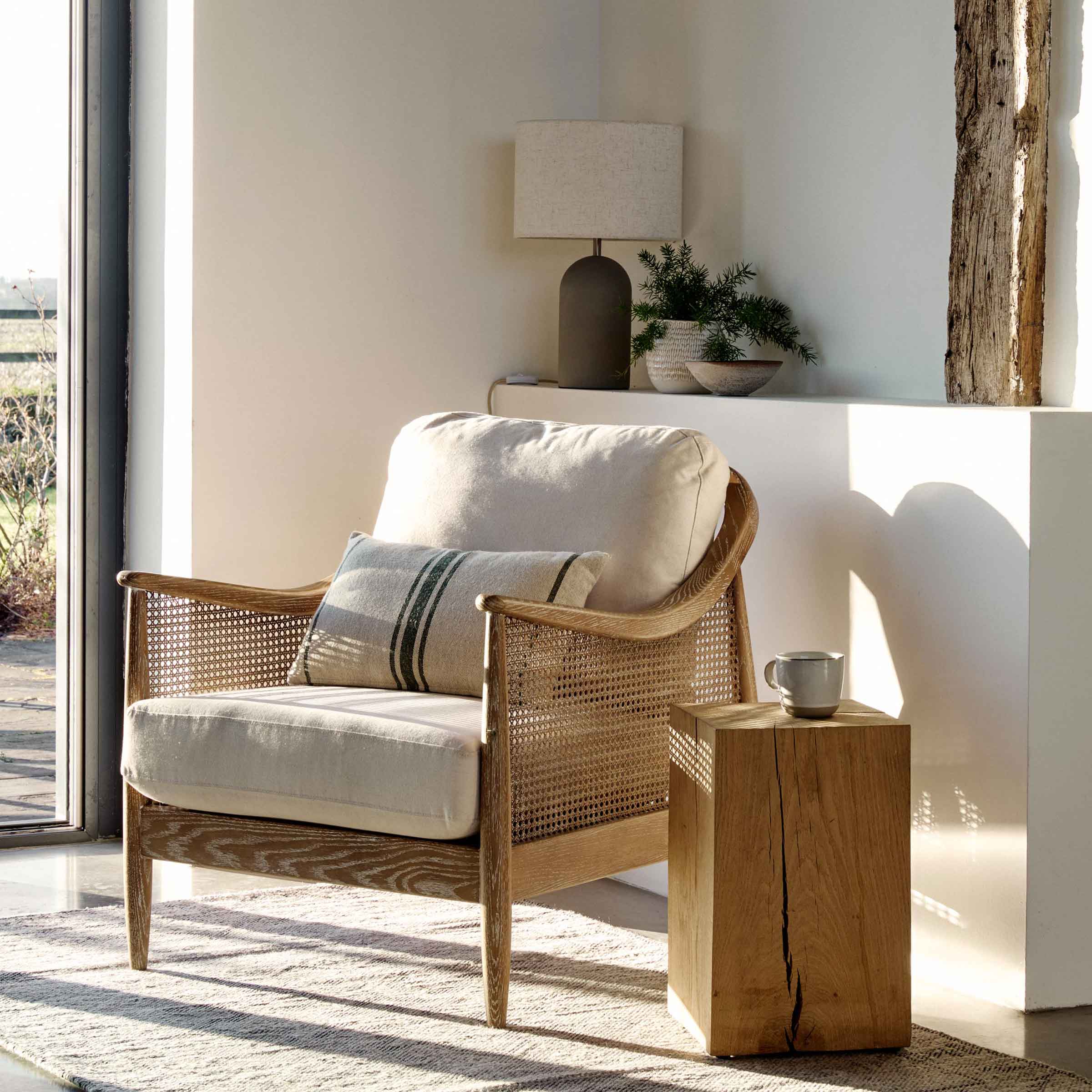 Bayan Rattan Armchair | Oatmeal