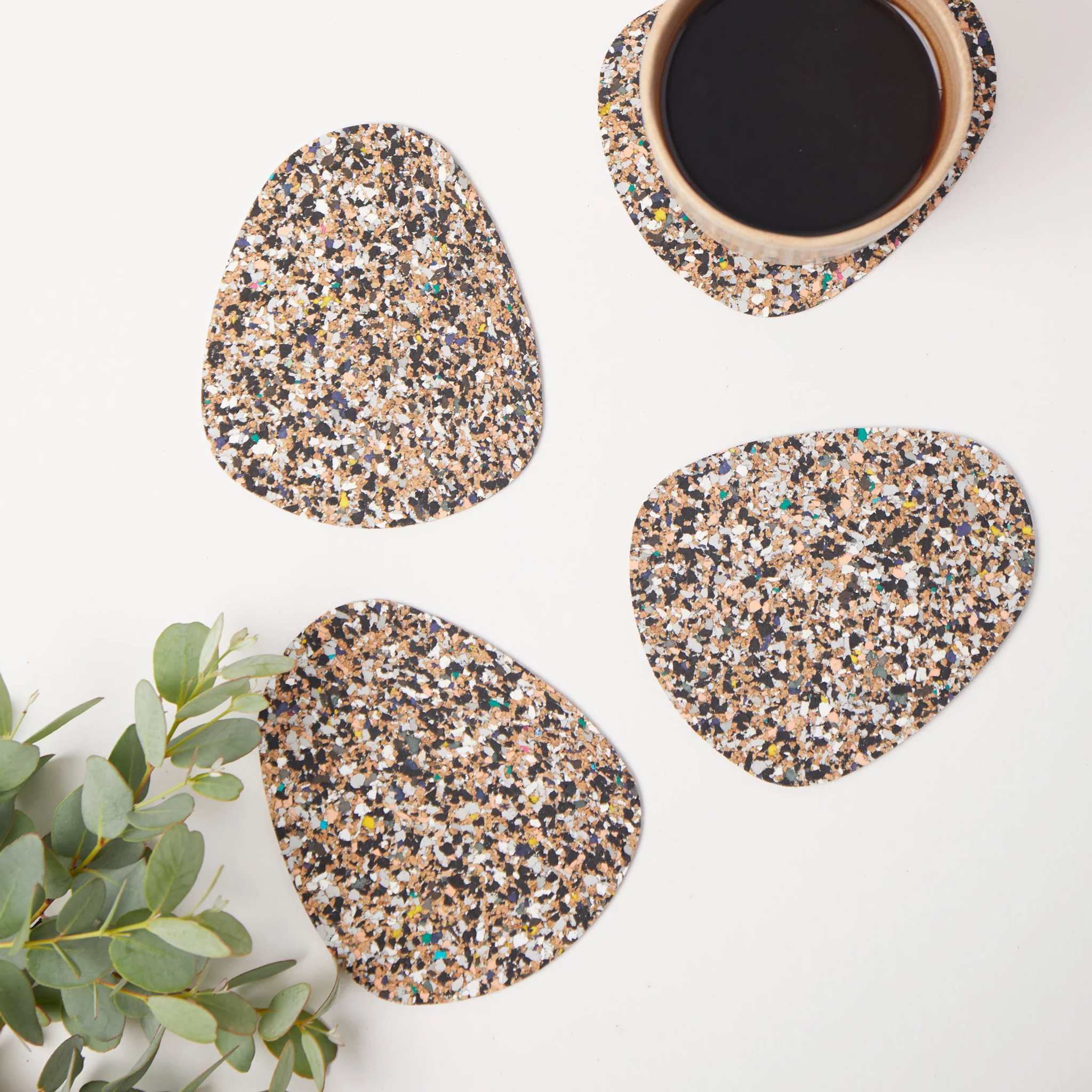 Beach Clean Pebble Coaster I Set of 4