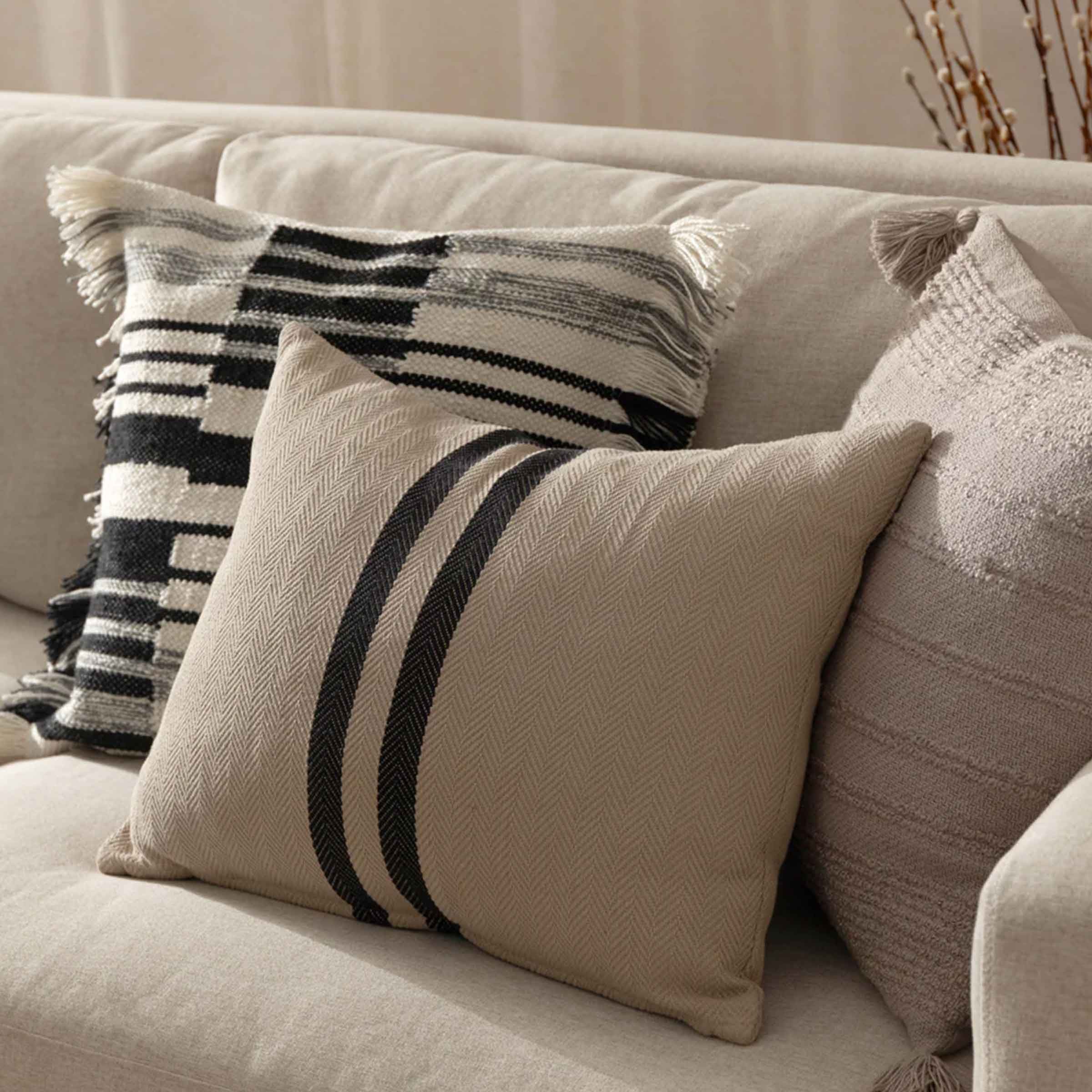 Benton Feather Filled Cushion I Natural