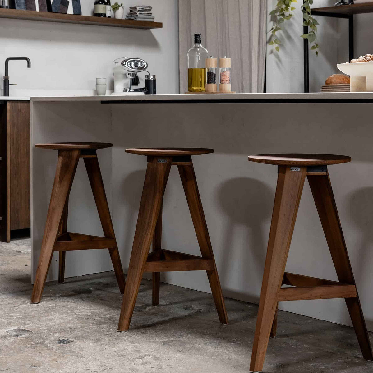 Berri Kitchen Stool | Solid Reclaimed Teak | Rustic & Timeless Design