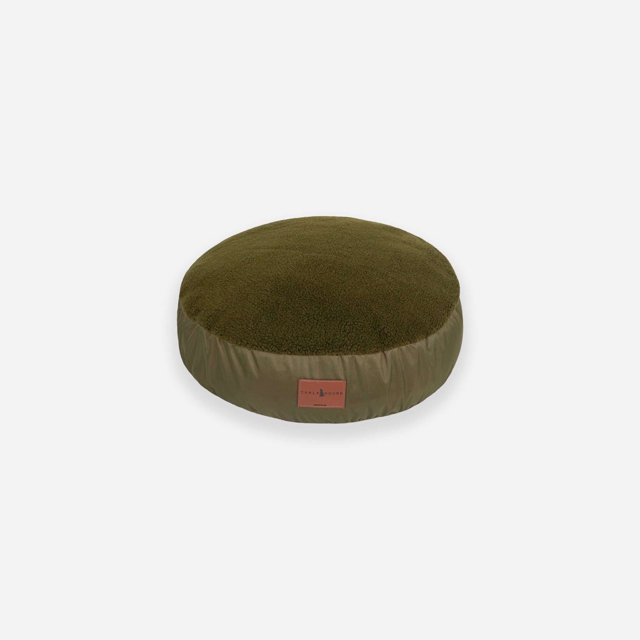 Biffy Round Dog Bed | Khaki Sherpa