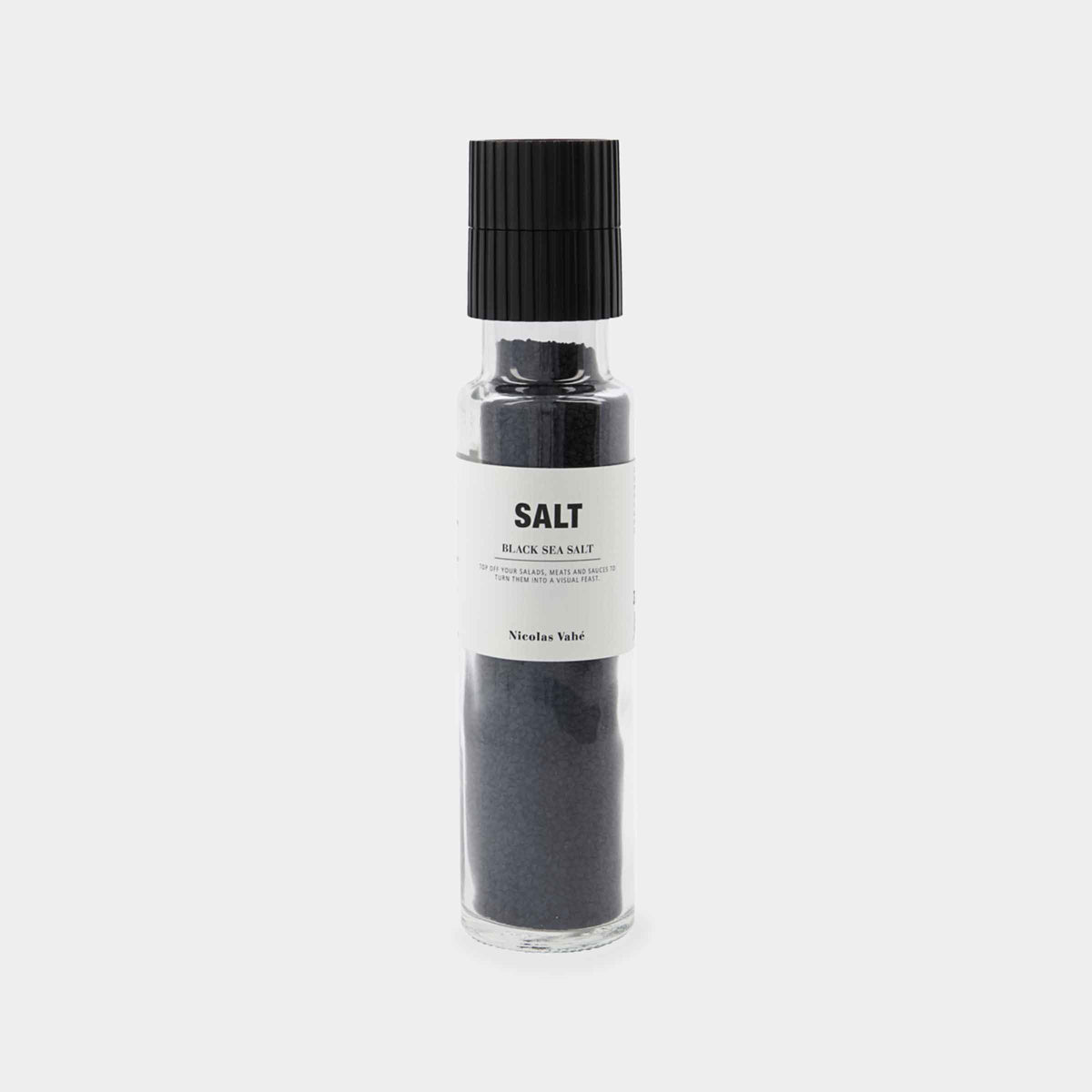 Activated Charcoal Sea Salt Mill | Nicolas Vahé Gourmet Finishing Salt