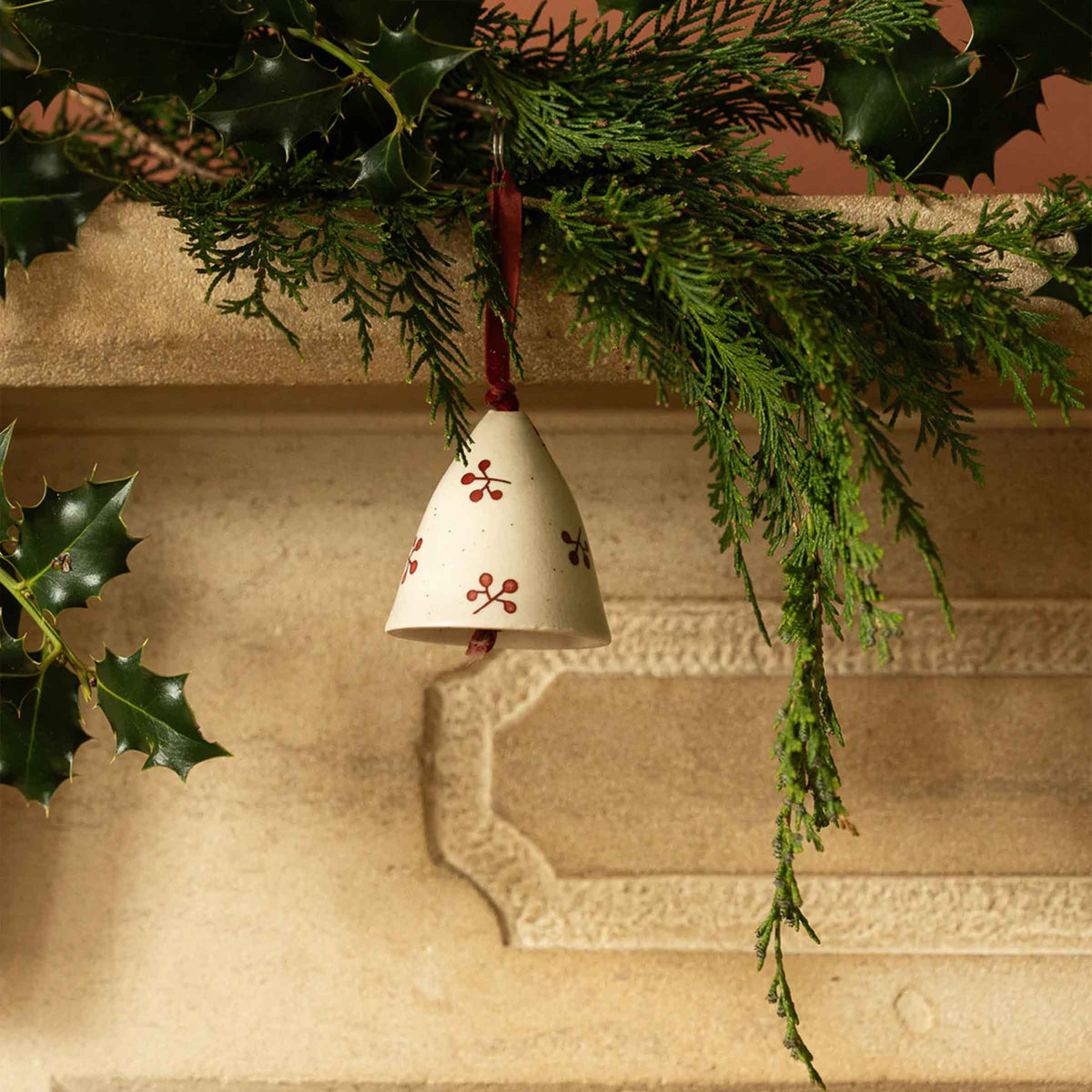 Botanic Ceramic Hanging Bell | Berry