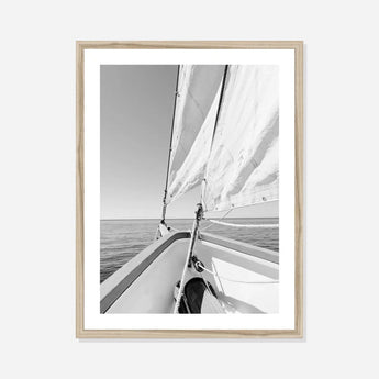 Bow Horizon Sail Print - Framed