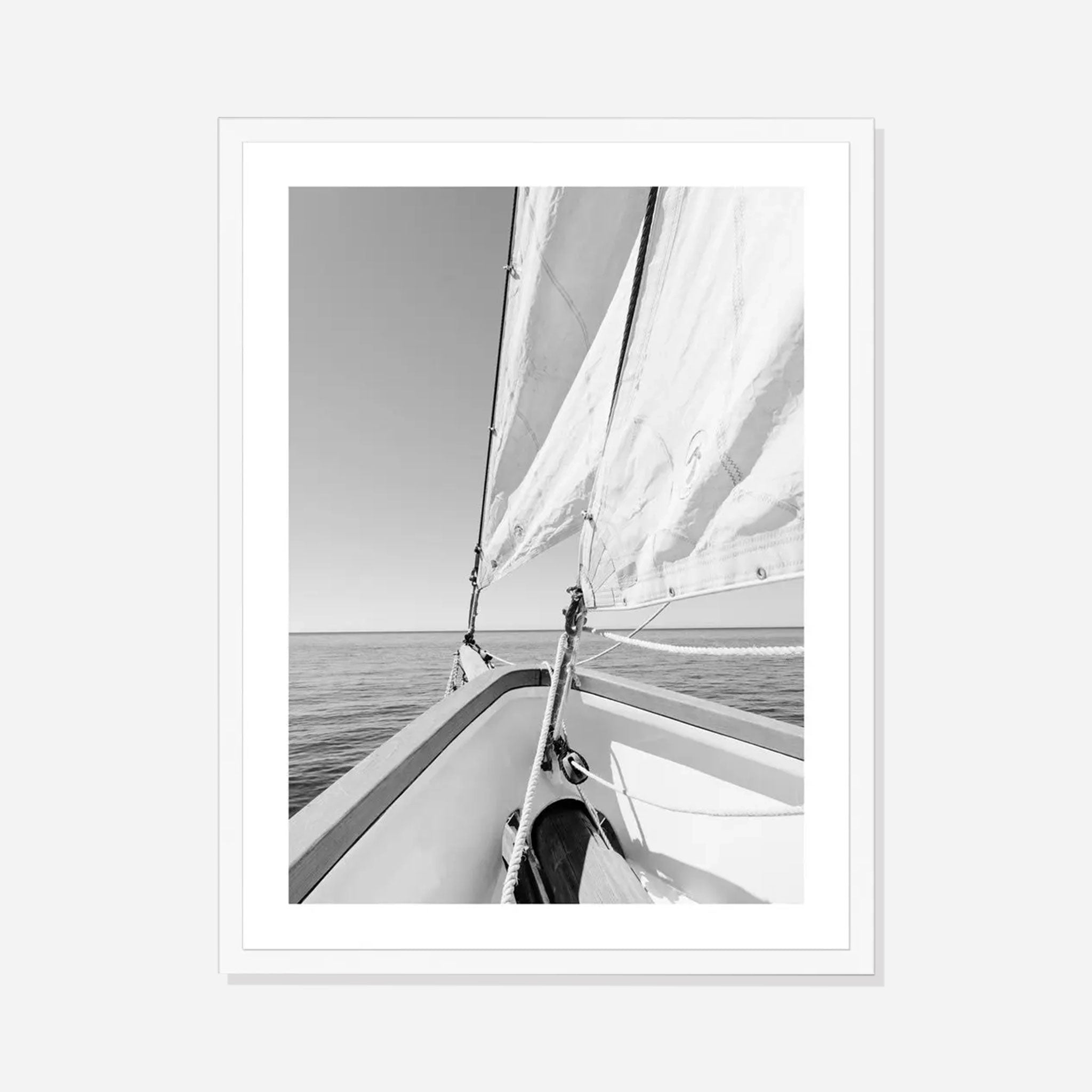 Bow Horizon Sail Print - Framed