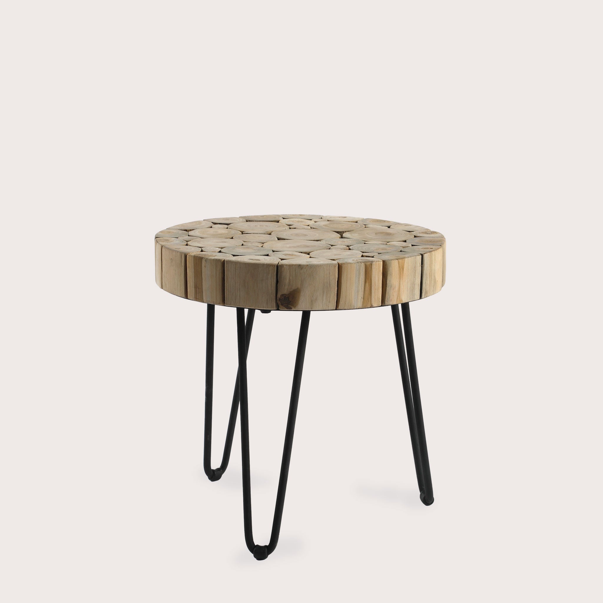 Branch Stool with Iron Legs