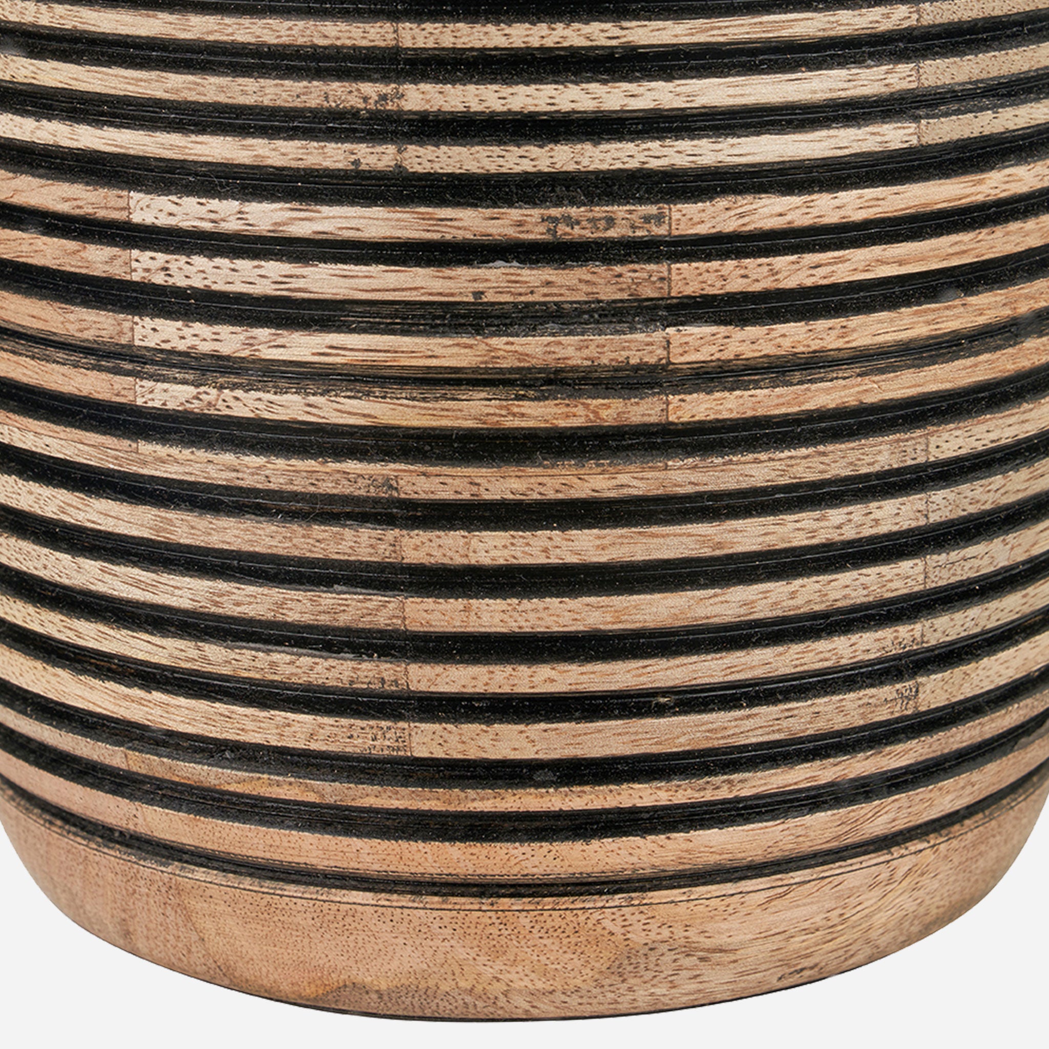 Caspian Mango Wood Grooved Table Lamp