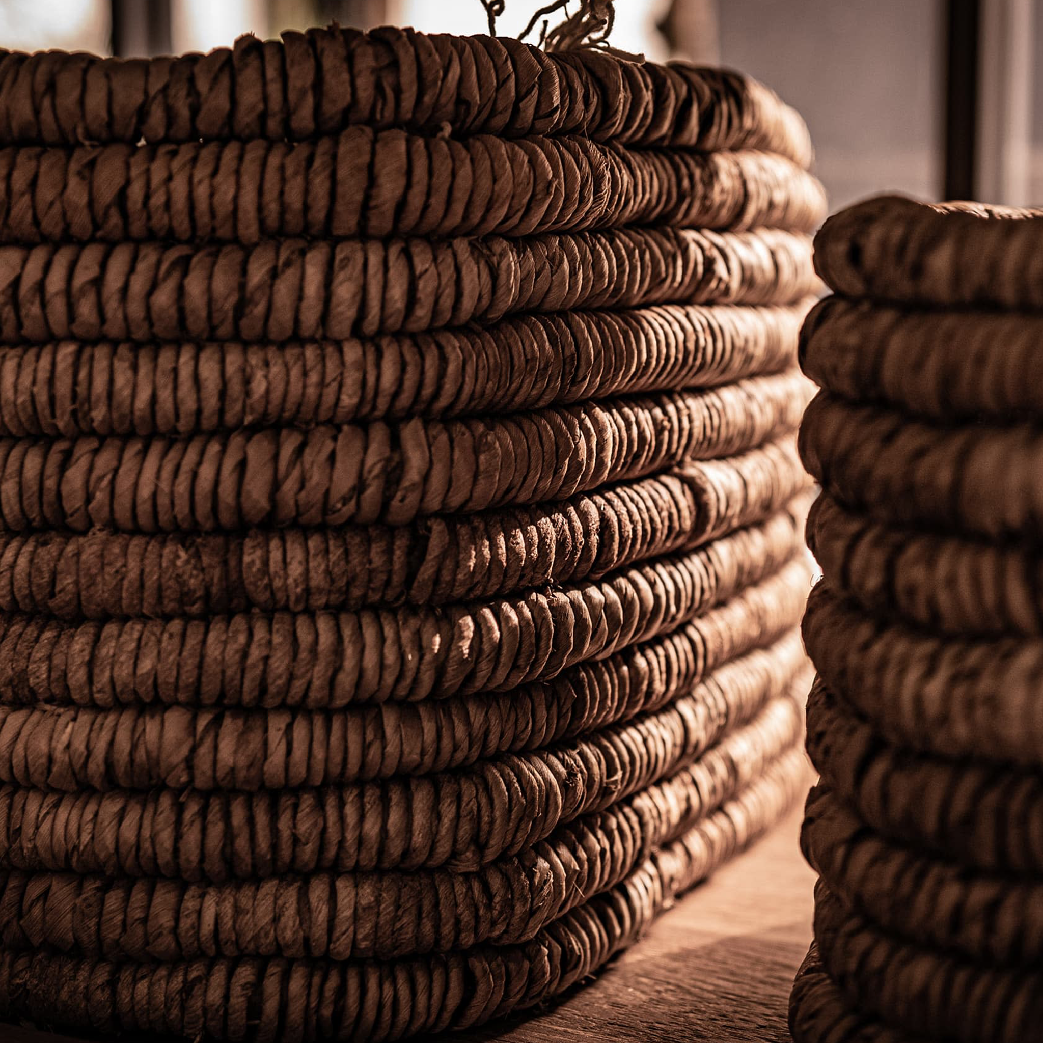 Caterpillar Ambang Rectangular Basket | Two Tone