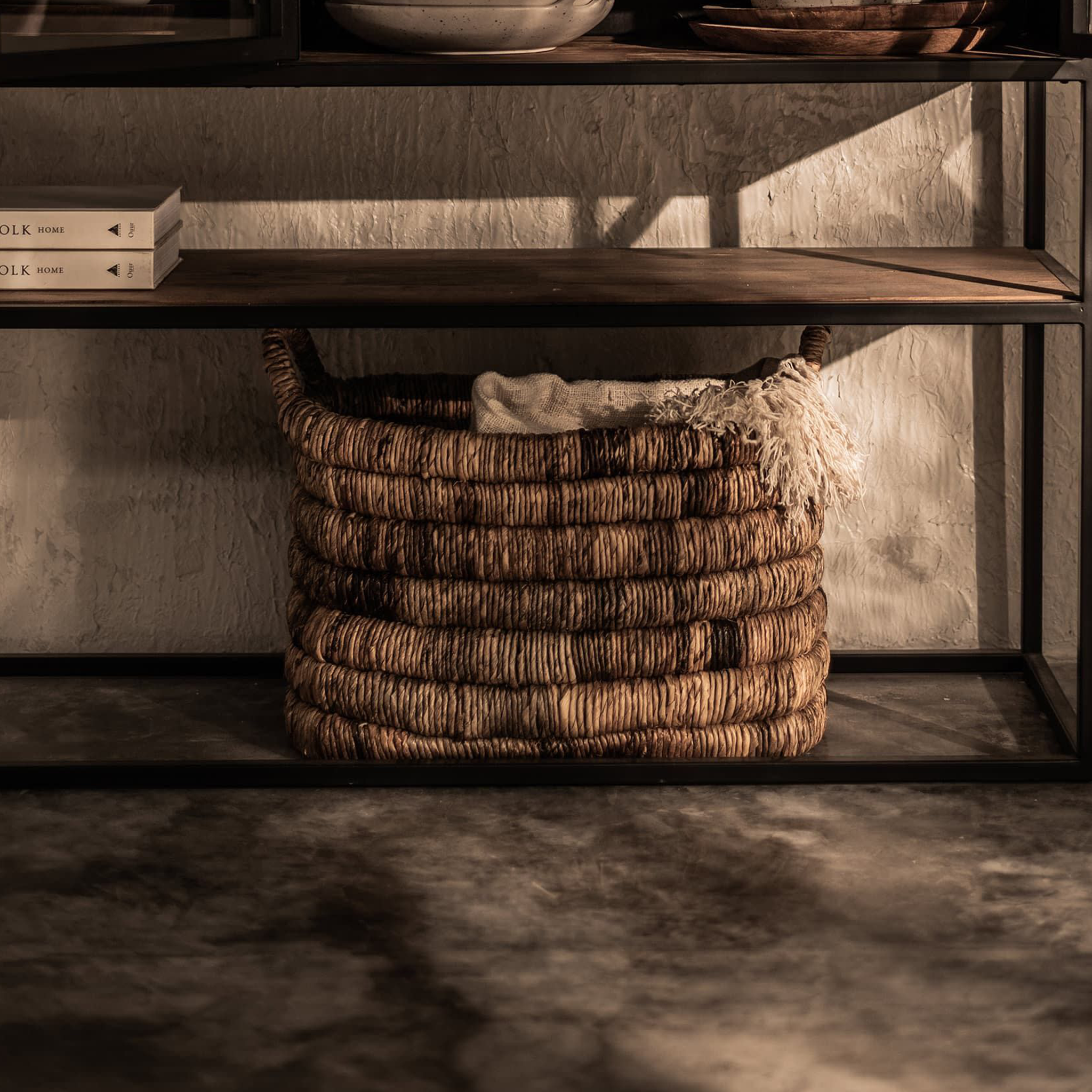 Caterpillar Sago Rectangular Basket