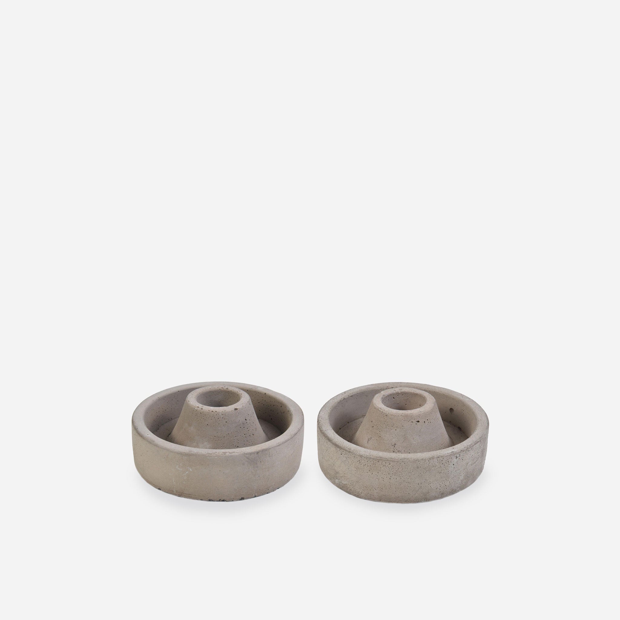 Classic Candle Holders | Set of 2 | Grey