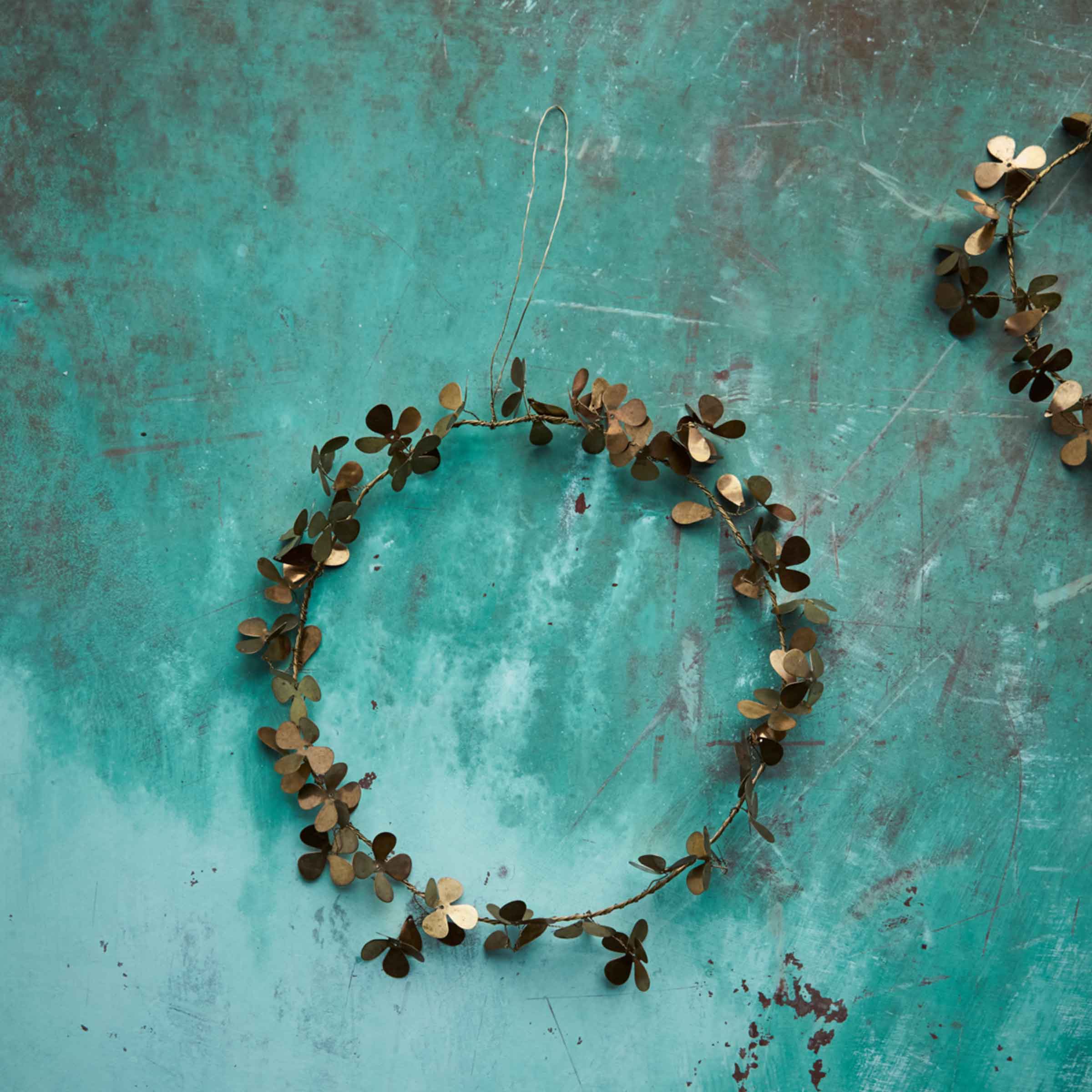 Clover Brass Wreath