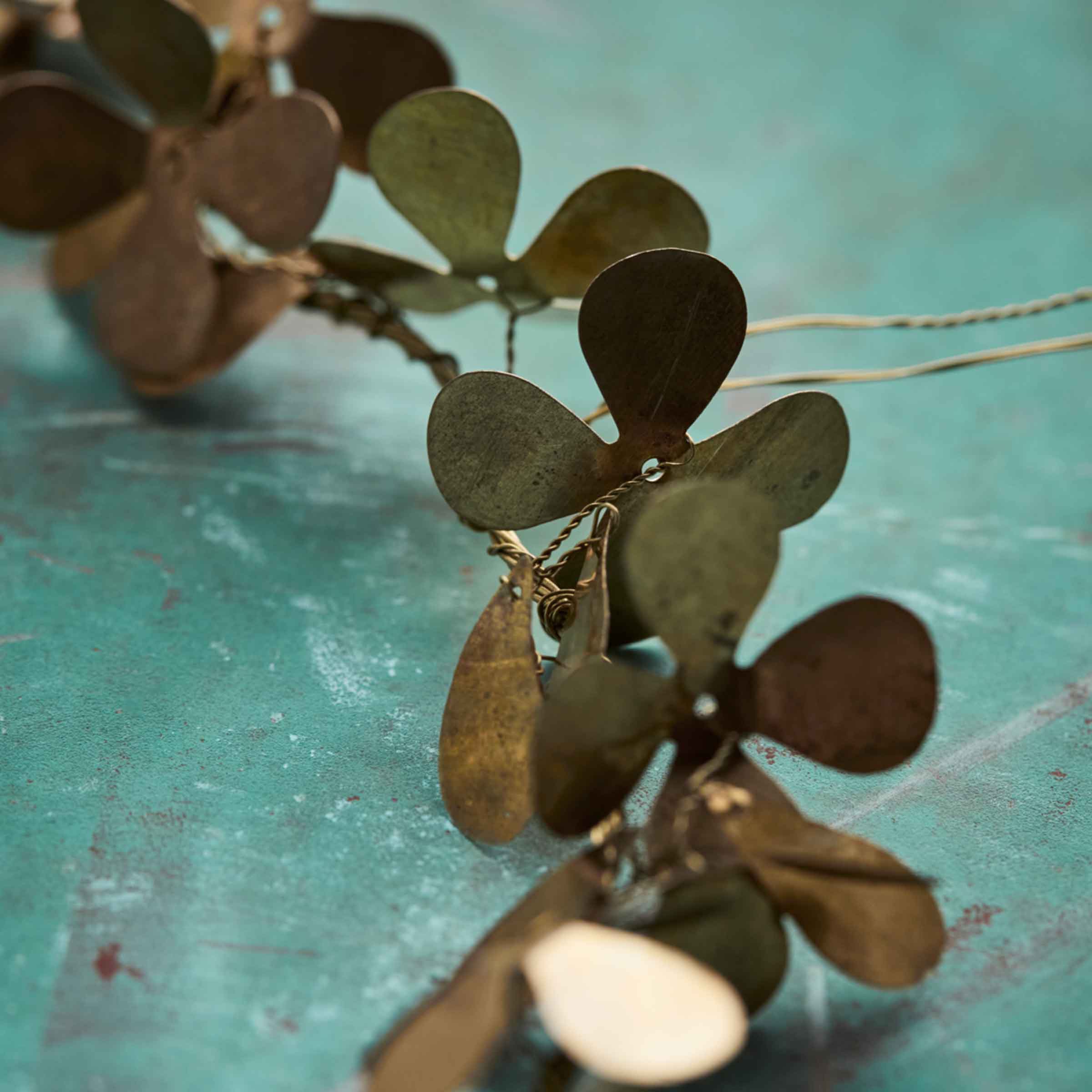 Clover Brass Wreath