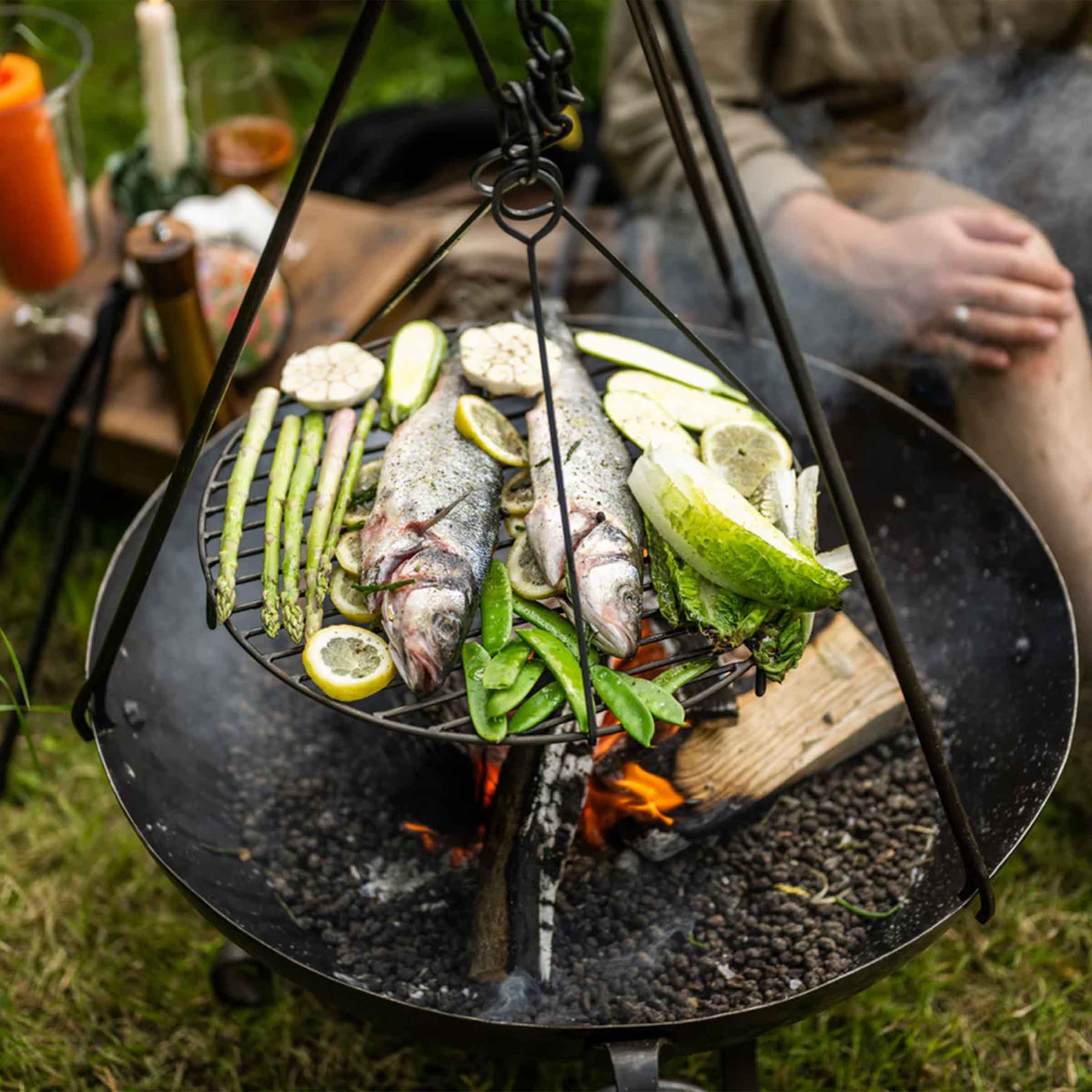 Cooking Tripod with Chain to fit 70/80cm Kadai BBQ