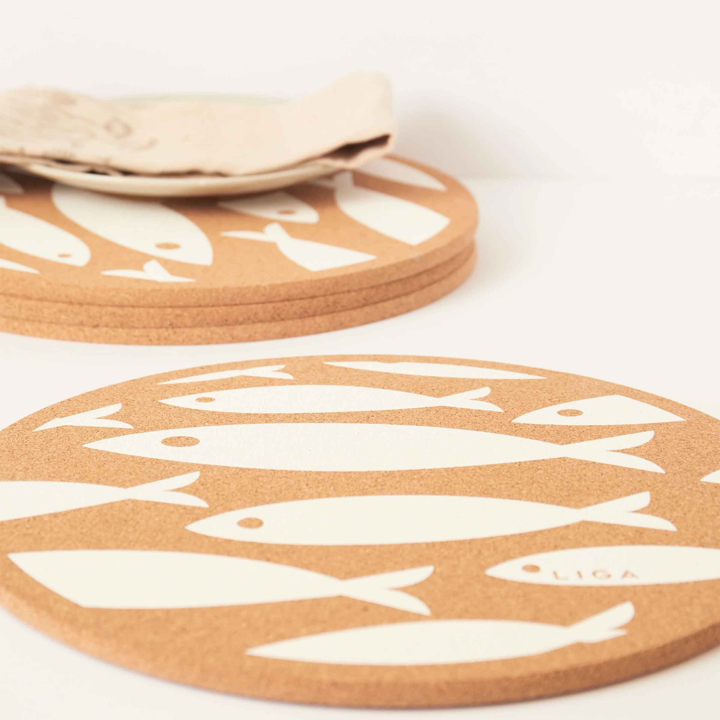 Cork Placemat 30cm | Fish