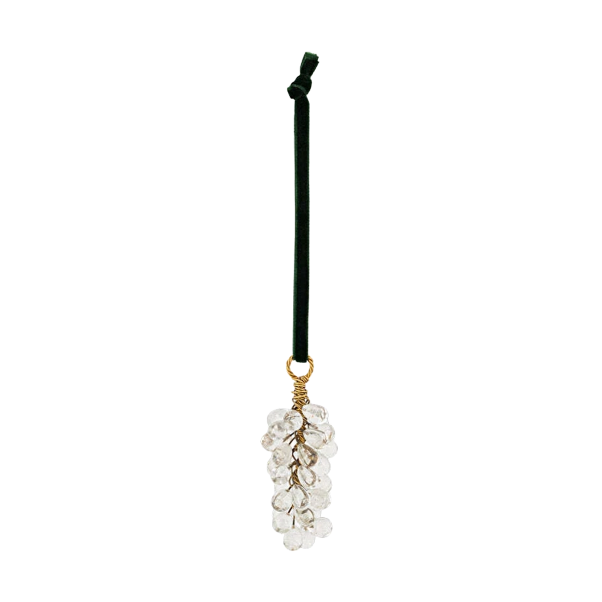 Danvi Glass Drop Baubles - Brass & Clear | Single