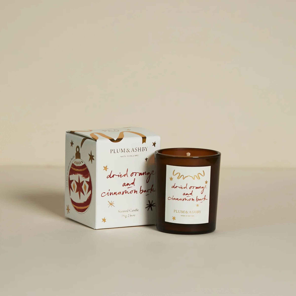 Dried Orange & Cinnamon Bark Votive Candle