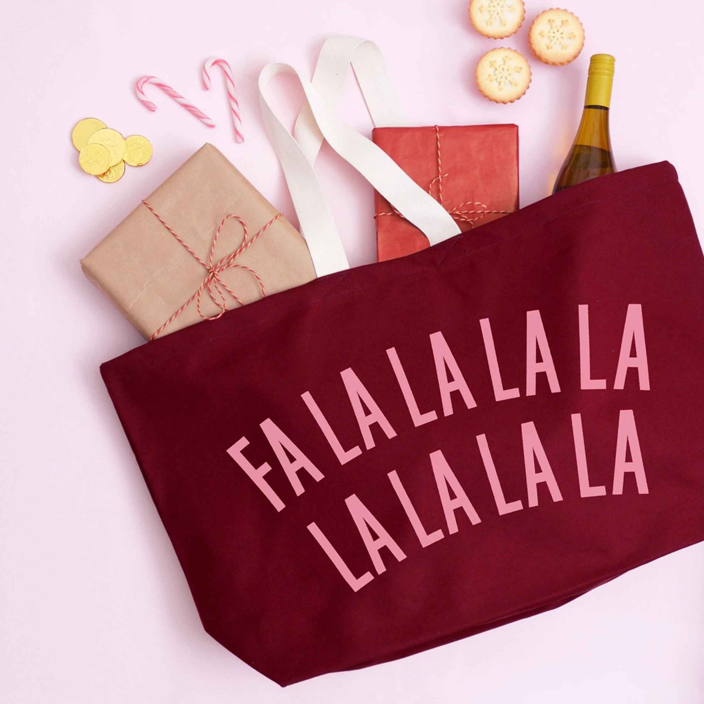 Fa La La La La | Really Big Bag | Burgundy