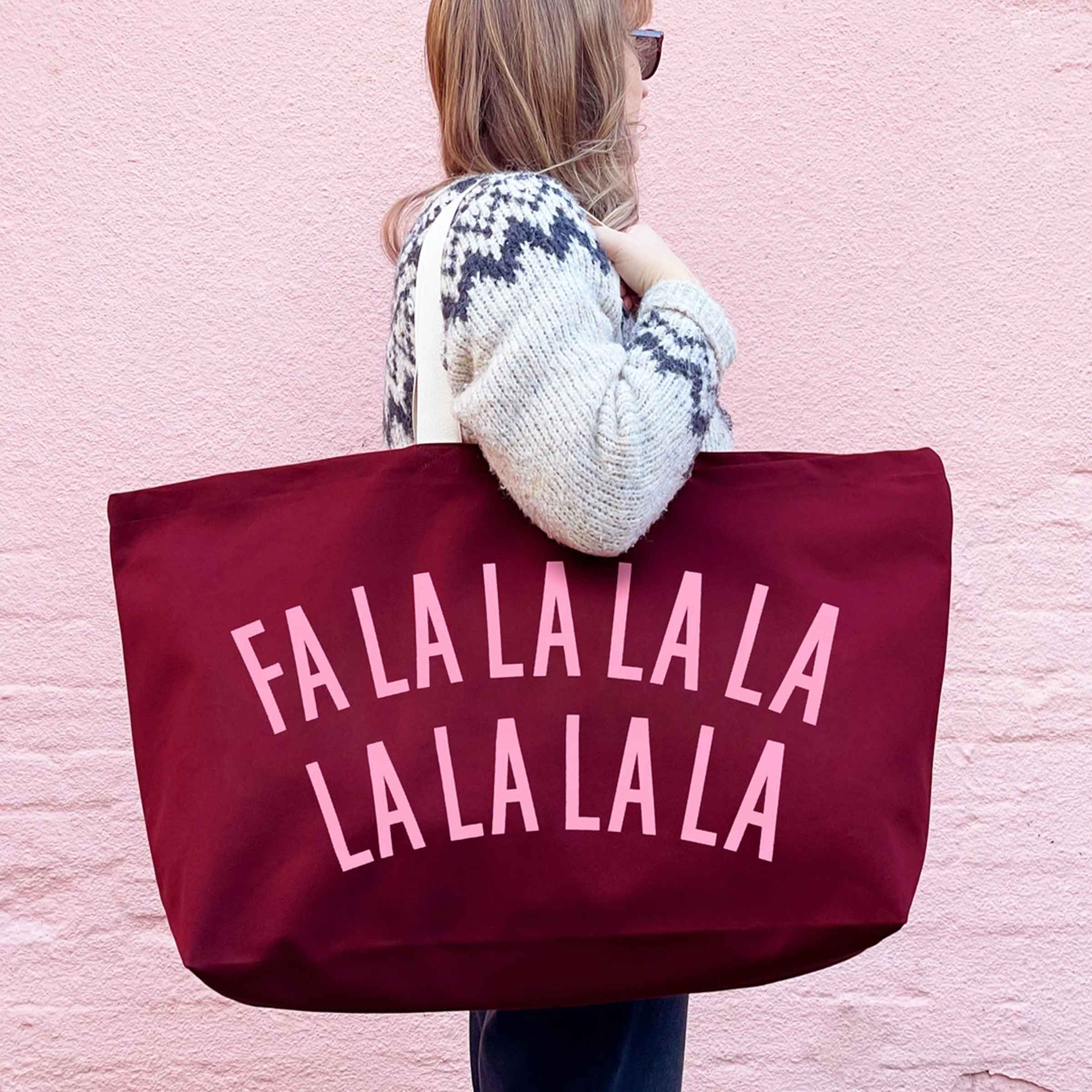 Fa La La La La | Really Big Bag | Burgundy