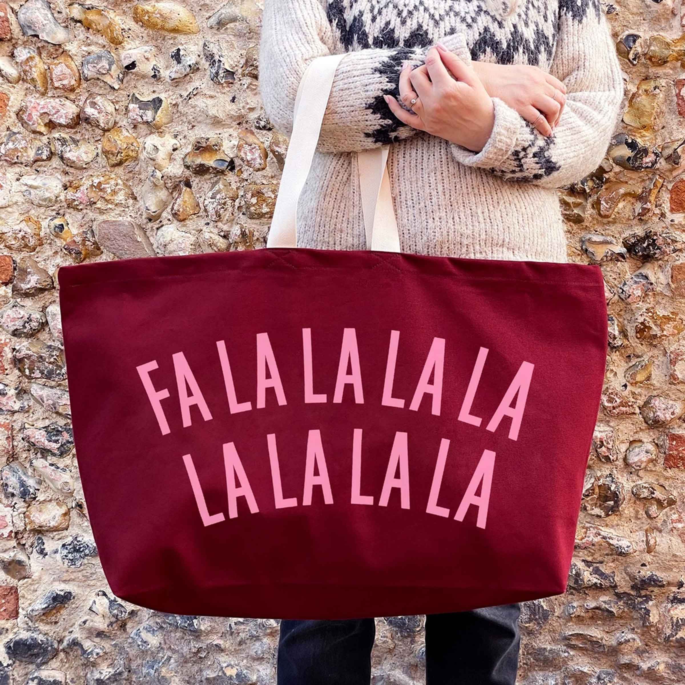 Fa La La La La | Really Big Bag | Burgundy