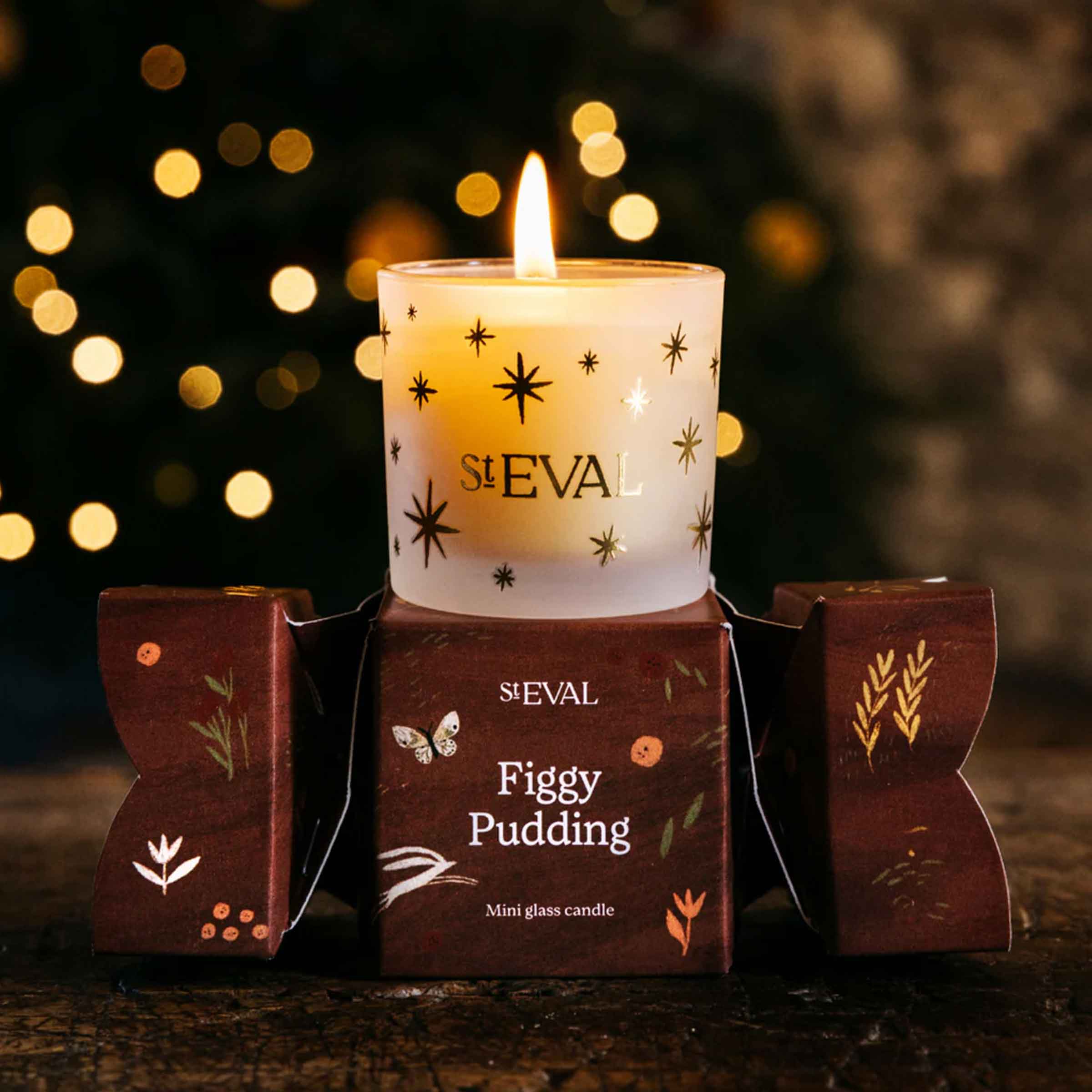 Figgy Pudding Christmas Cracker – Mini Candle Gift with Festive Scent