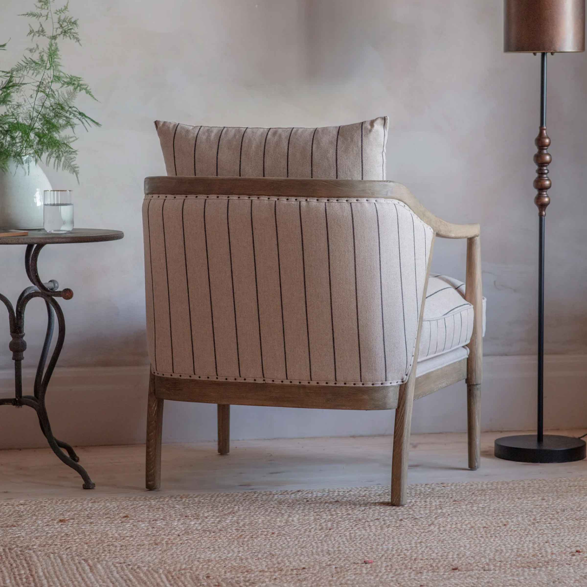 Flores Striped Armchair