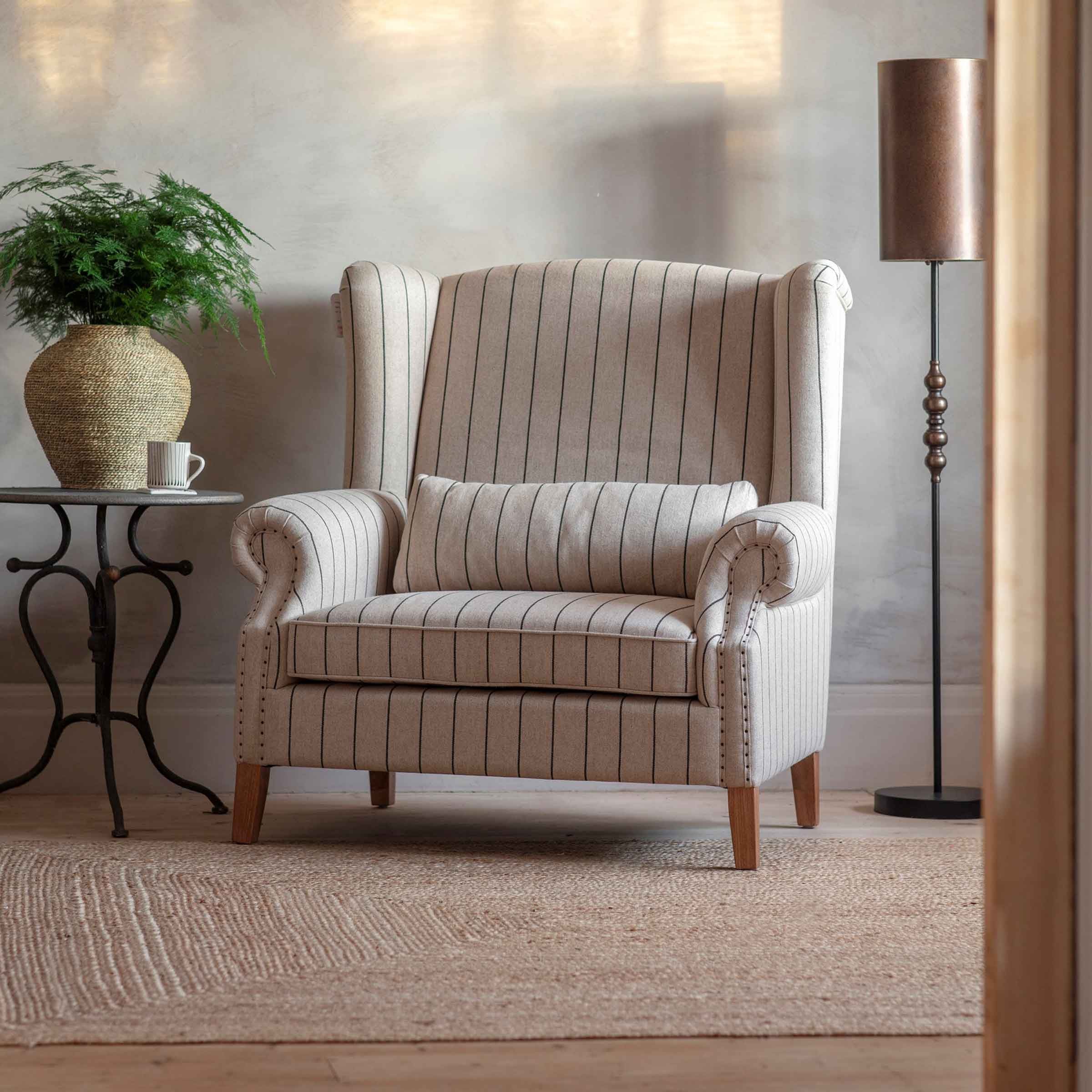 Flores Striped Loveseat