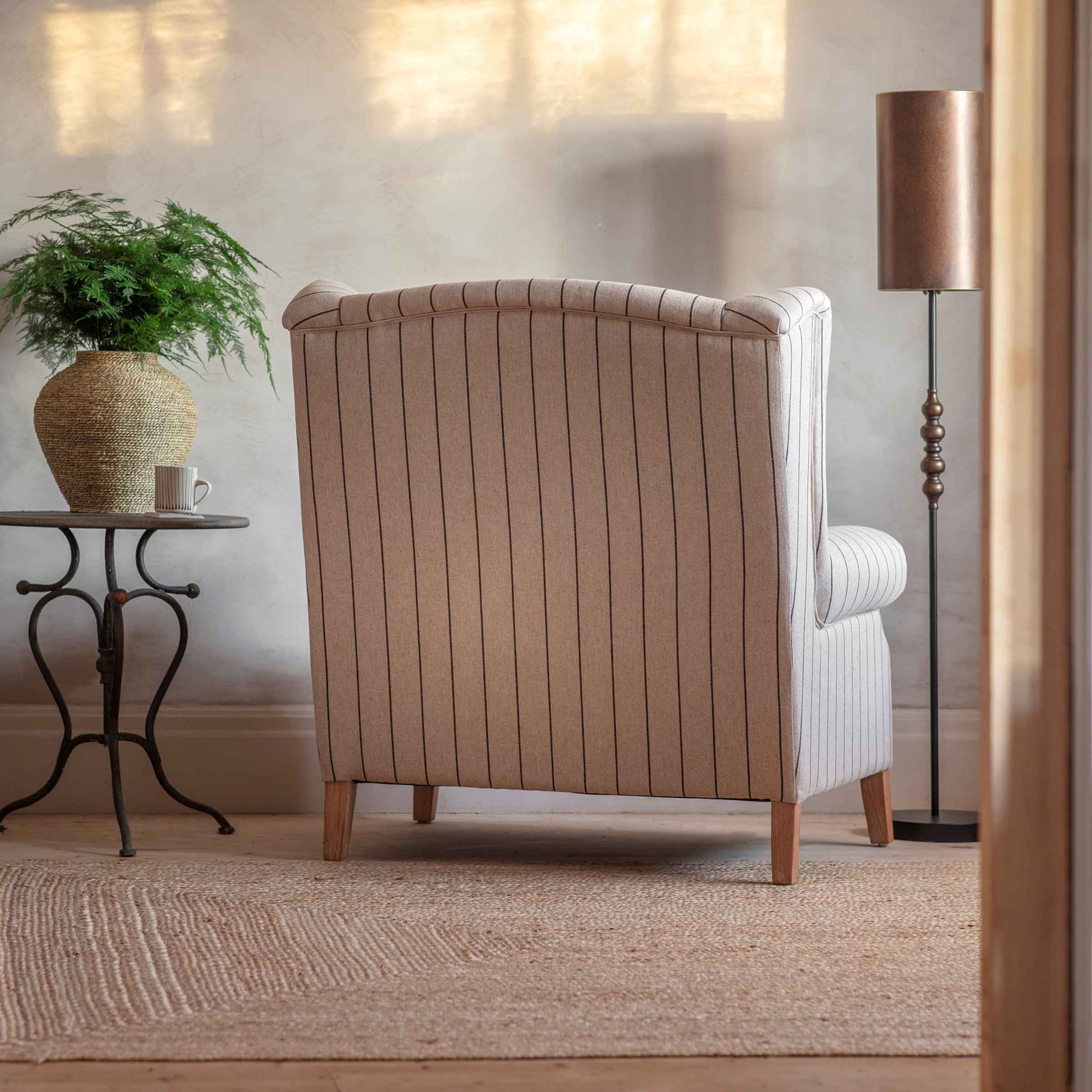 Flores Striped Loveseat