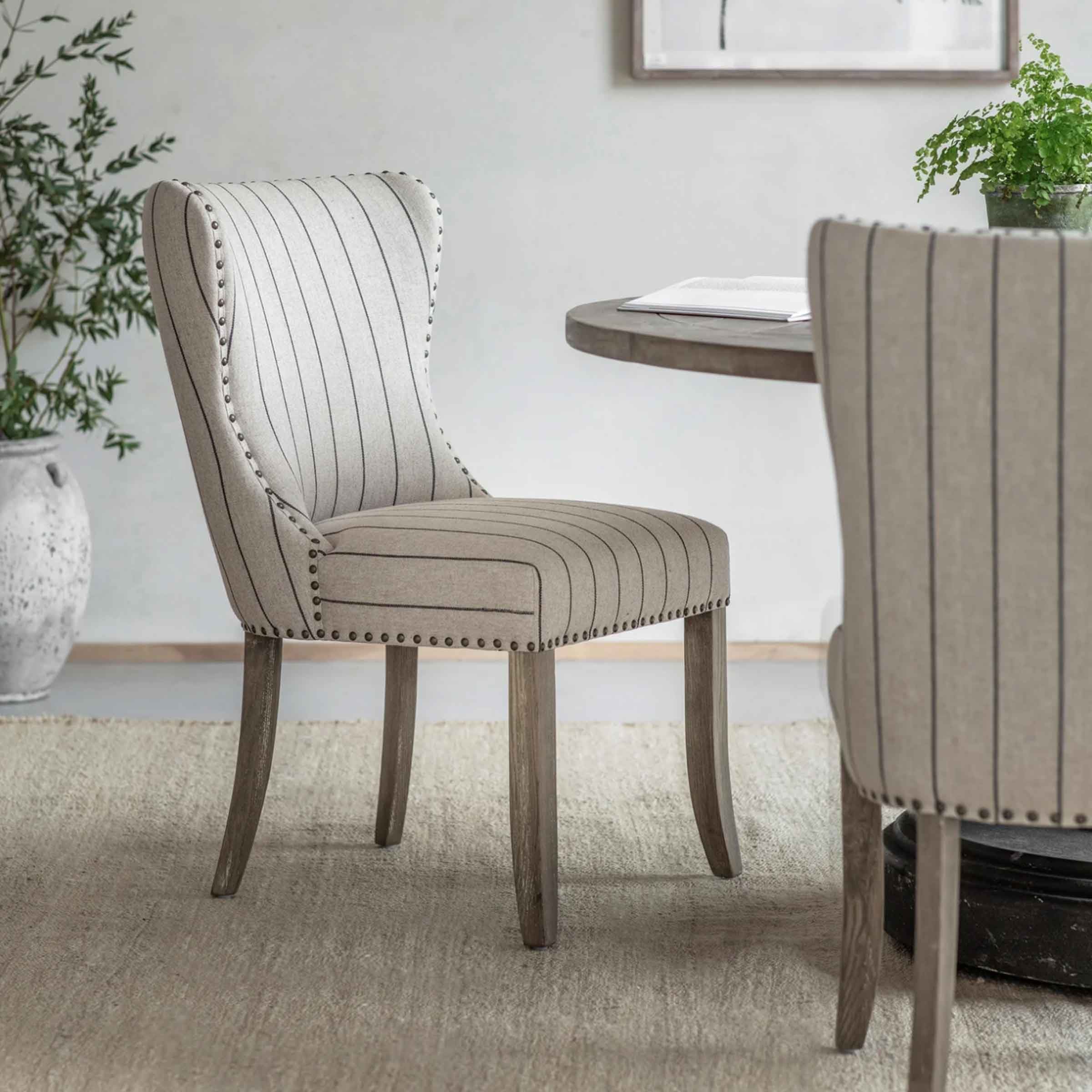 Flores Striped Dining Chair