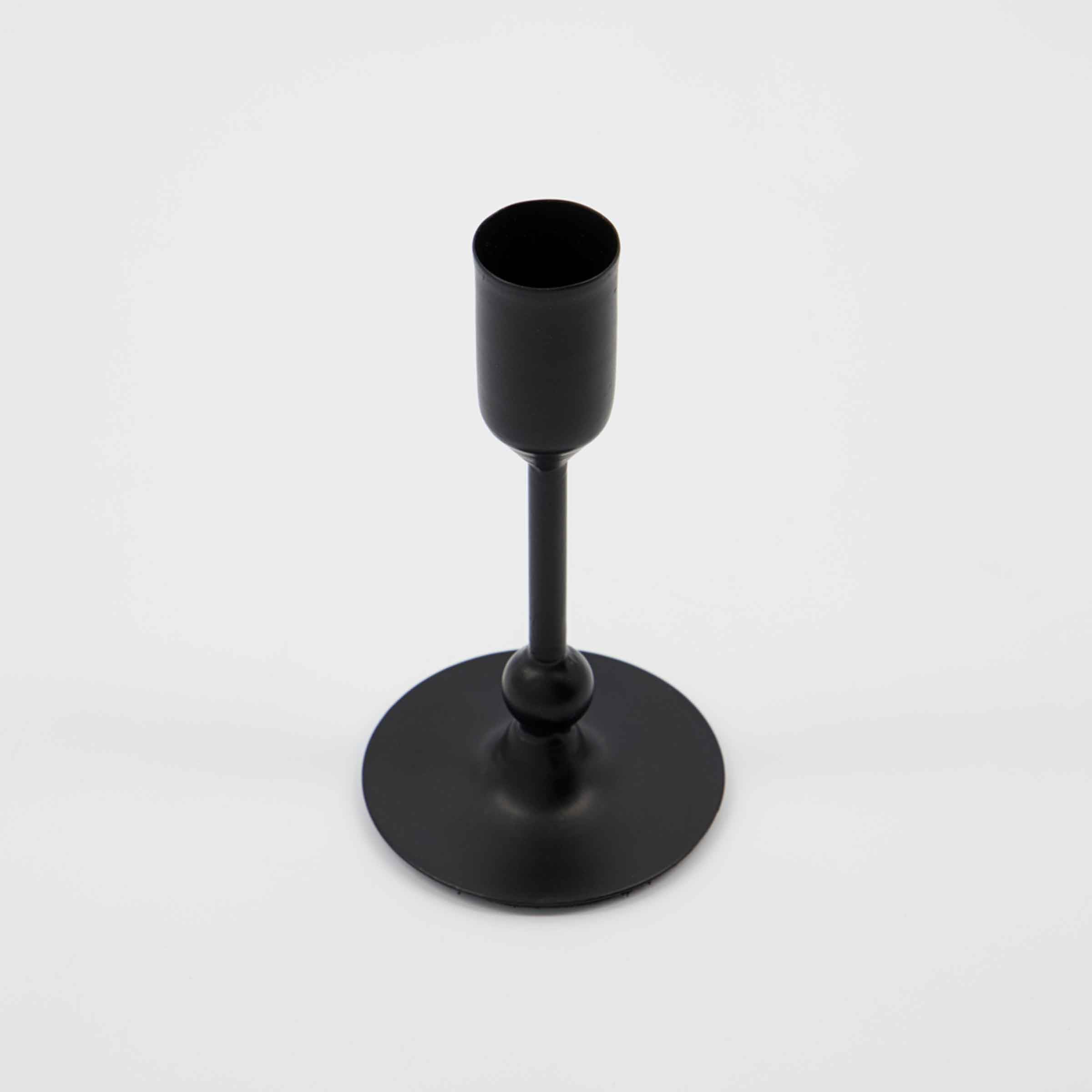 Folk Black Metal Candle Holder | Tall
