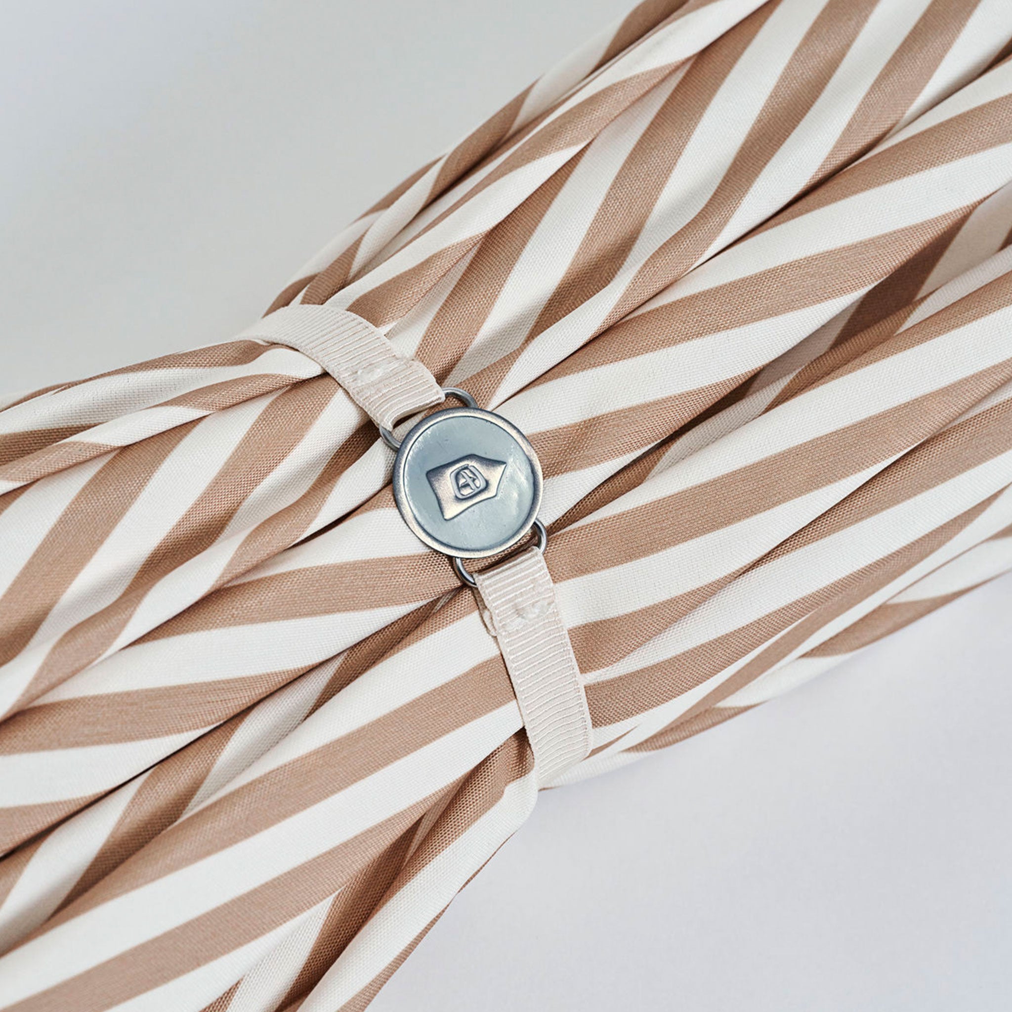 Garden Umbrella – Sand Stripe with Fringe