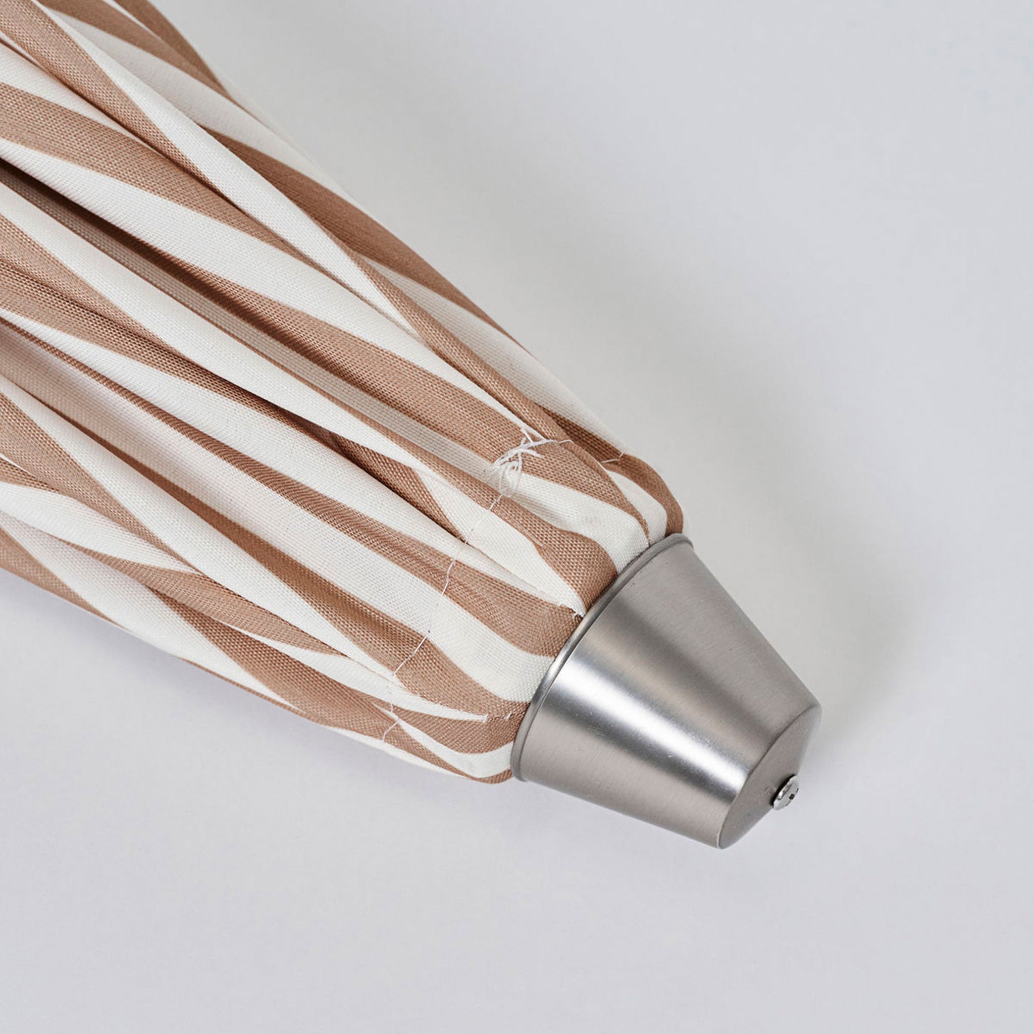 Garden Umbrella – Sand Stripe with Fringe