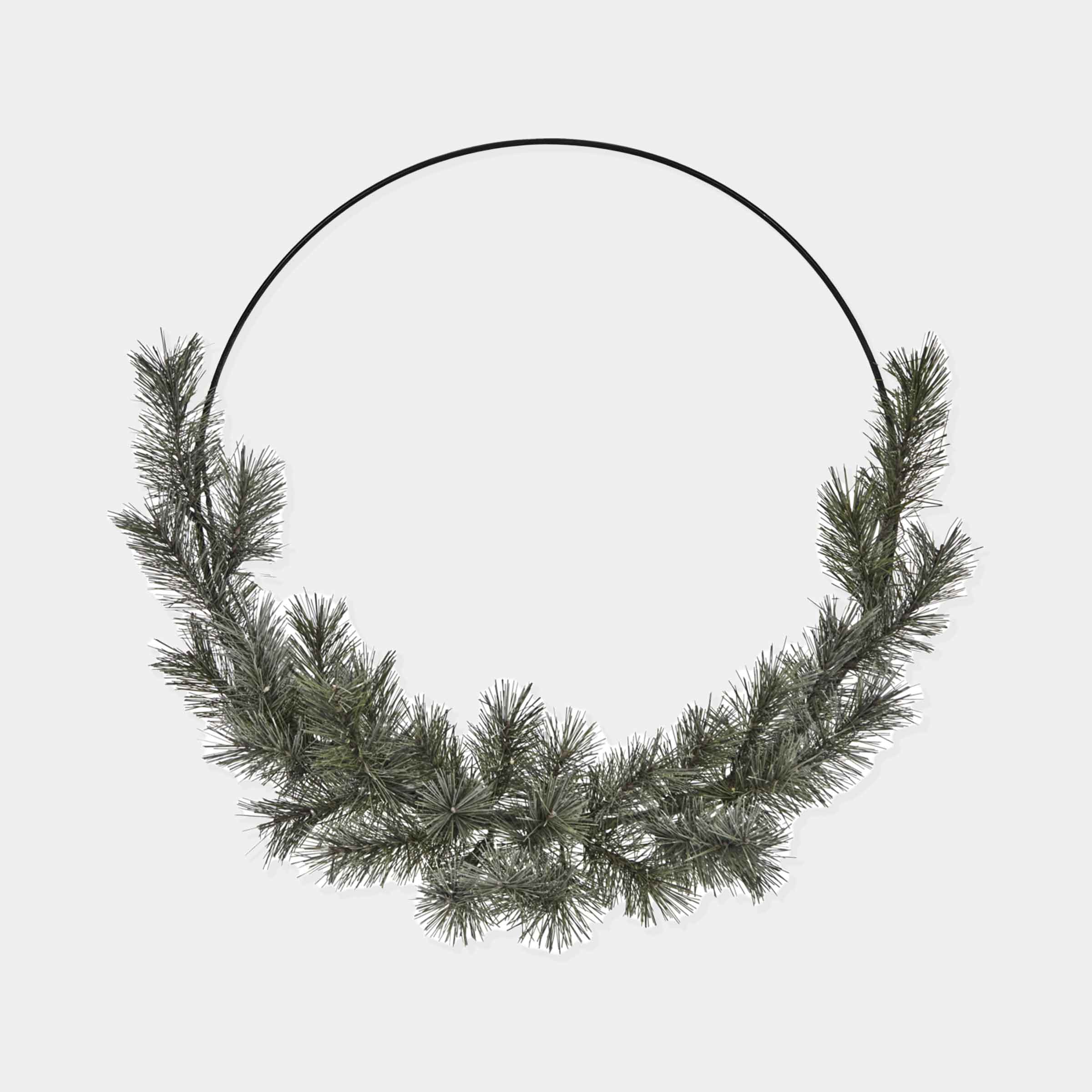 Giant LED Faux Fir Christmas Wreath – 25 Lights with Timer Function