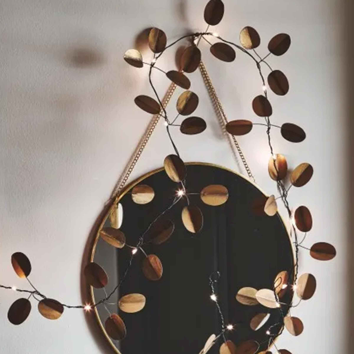 Gold Eucalyptus Light Up Garland