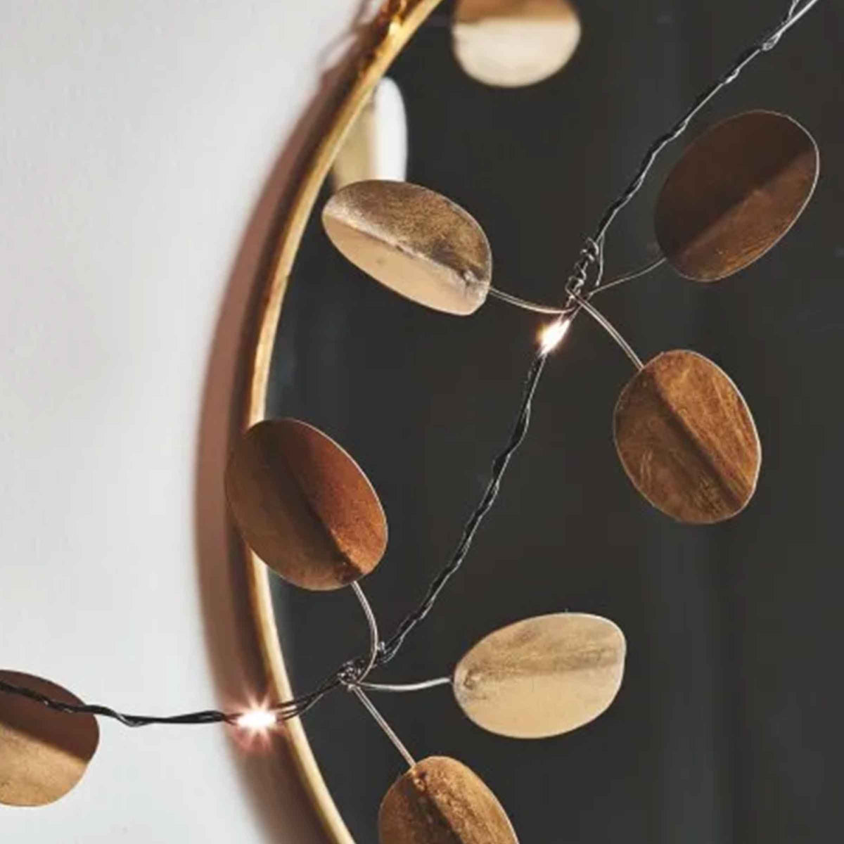 Gold Eucalyptus Light Up Garland