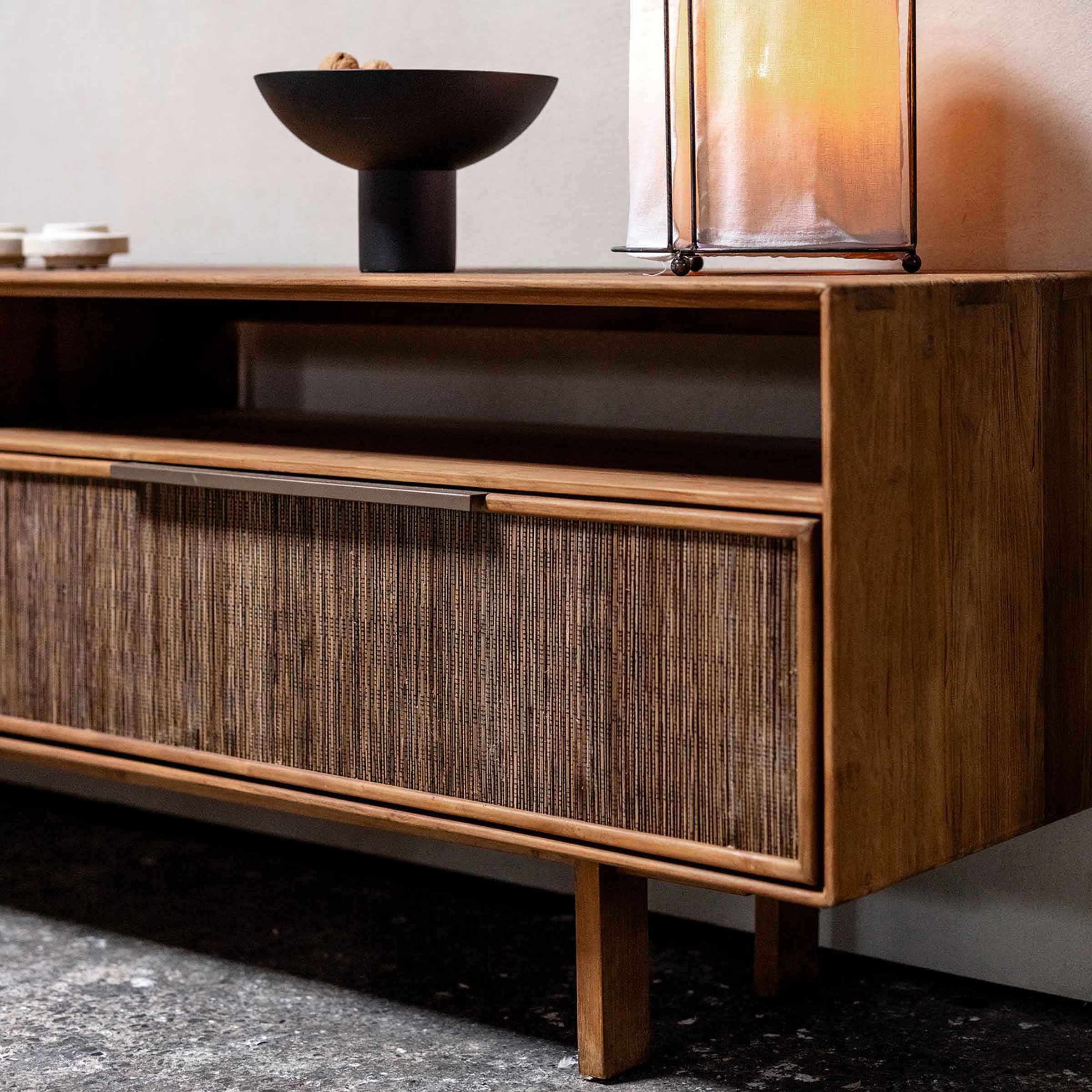 Grace Low Dresser | Open Rack