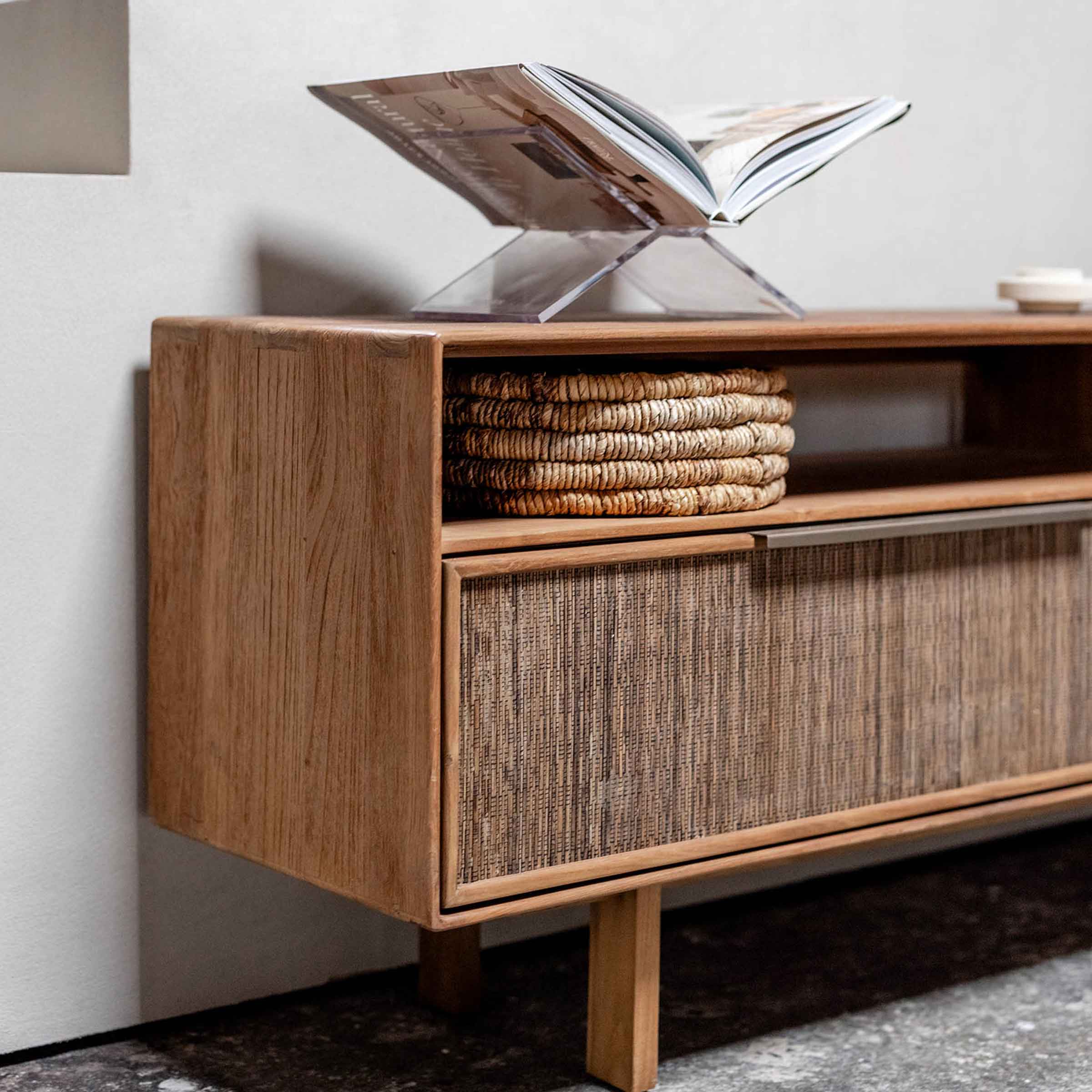 Grace Low Dresser | Open Rack