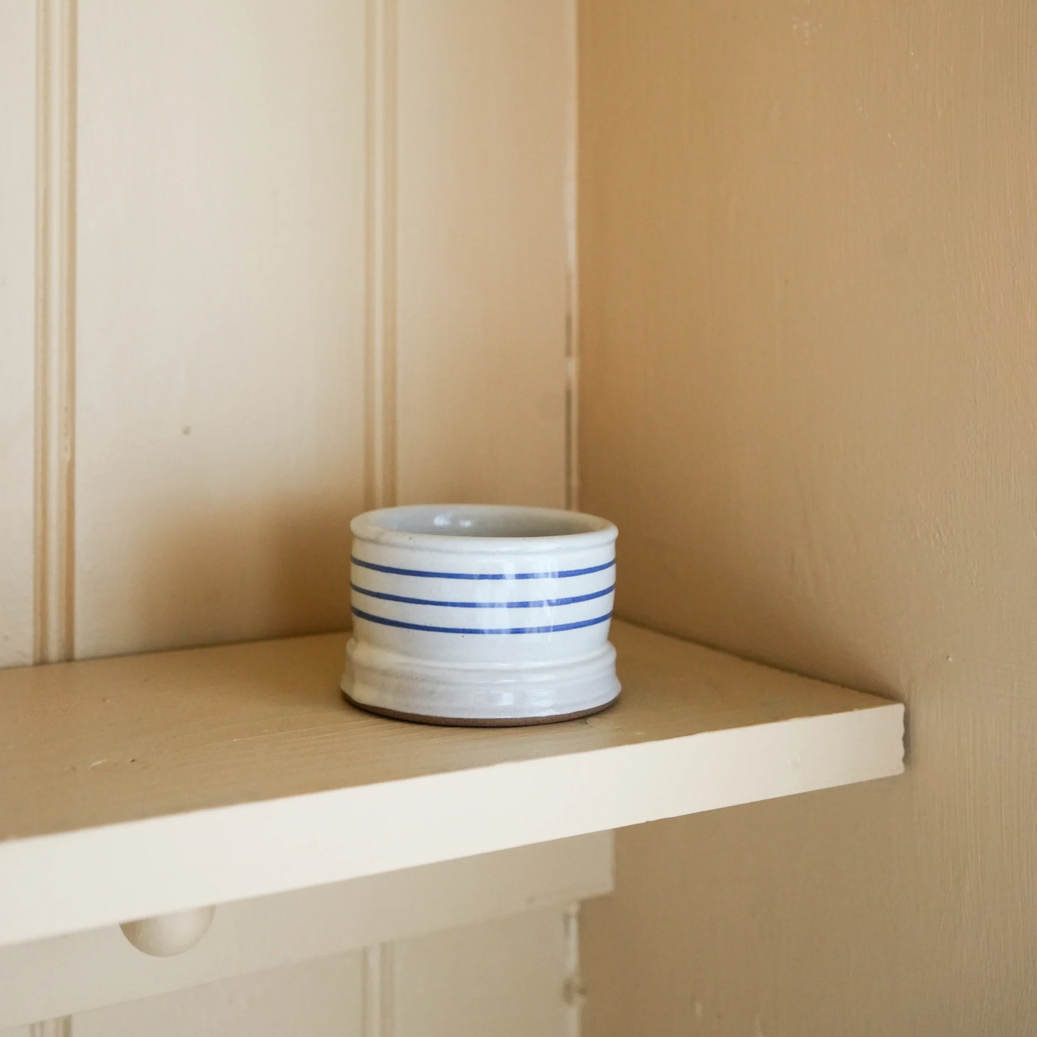 Hand Painted Breton Stripe Tea Light/Dip Bowl | Ink